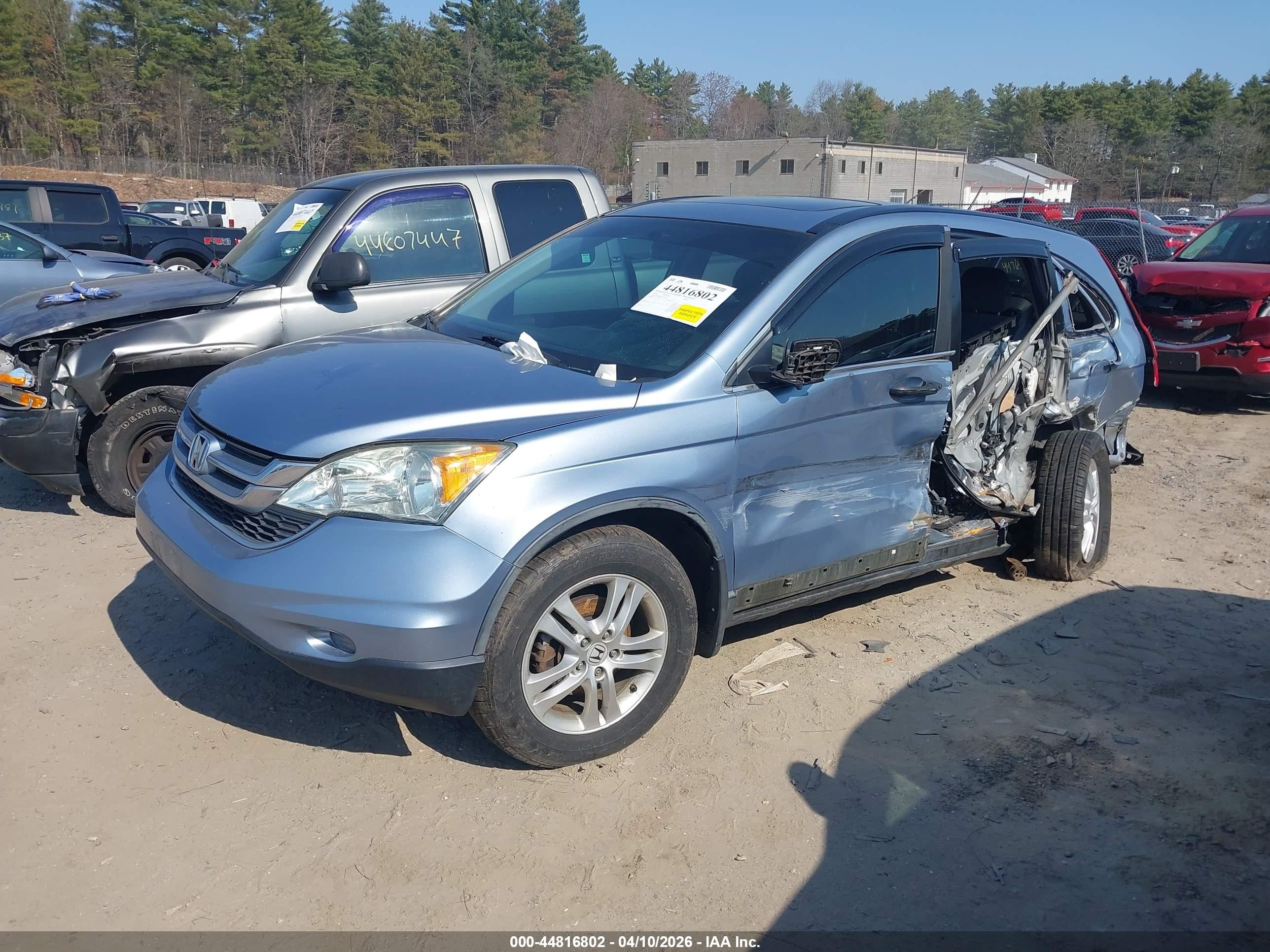 2010 Honda Cr-v Ex Blue vin: 5J6RE4H5XAL050477