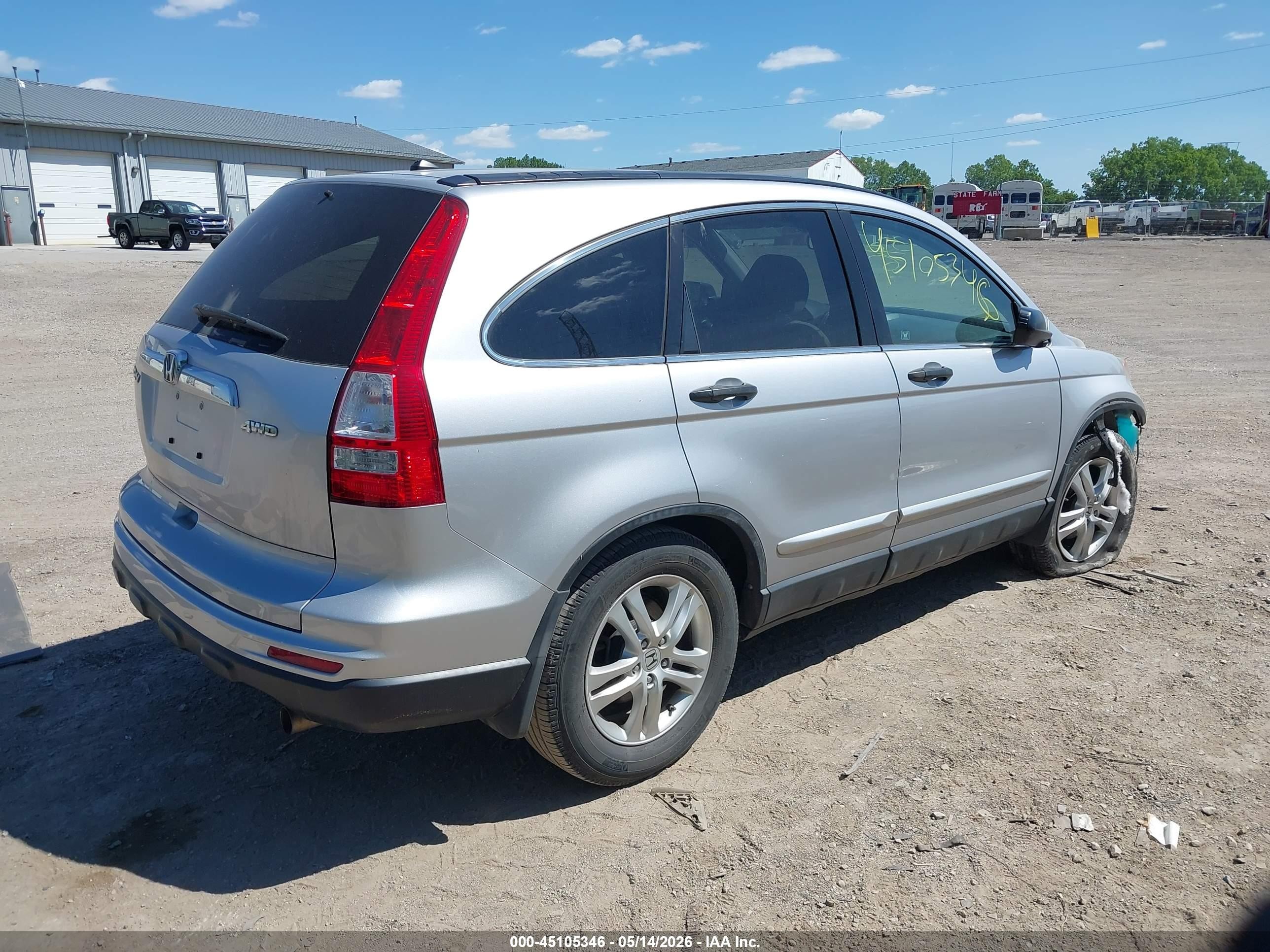 2010 Honda Cr-v Ex Silver vin: 5J6RE4H5XAL065965