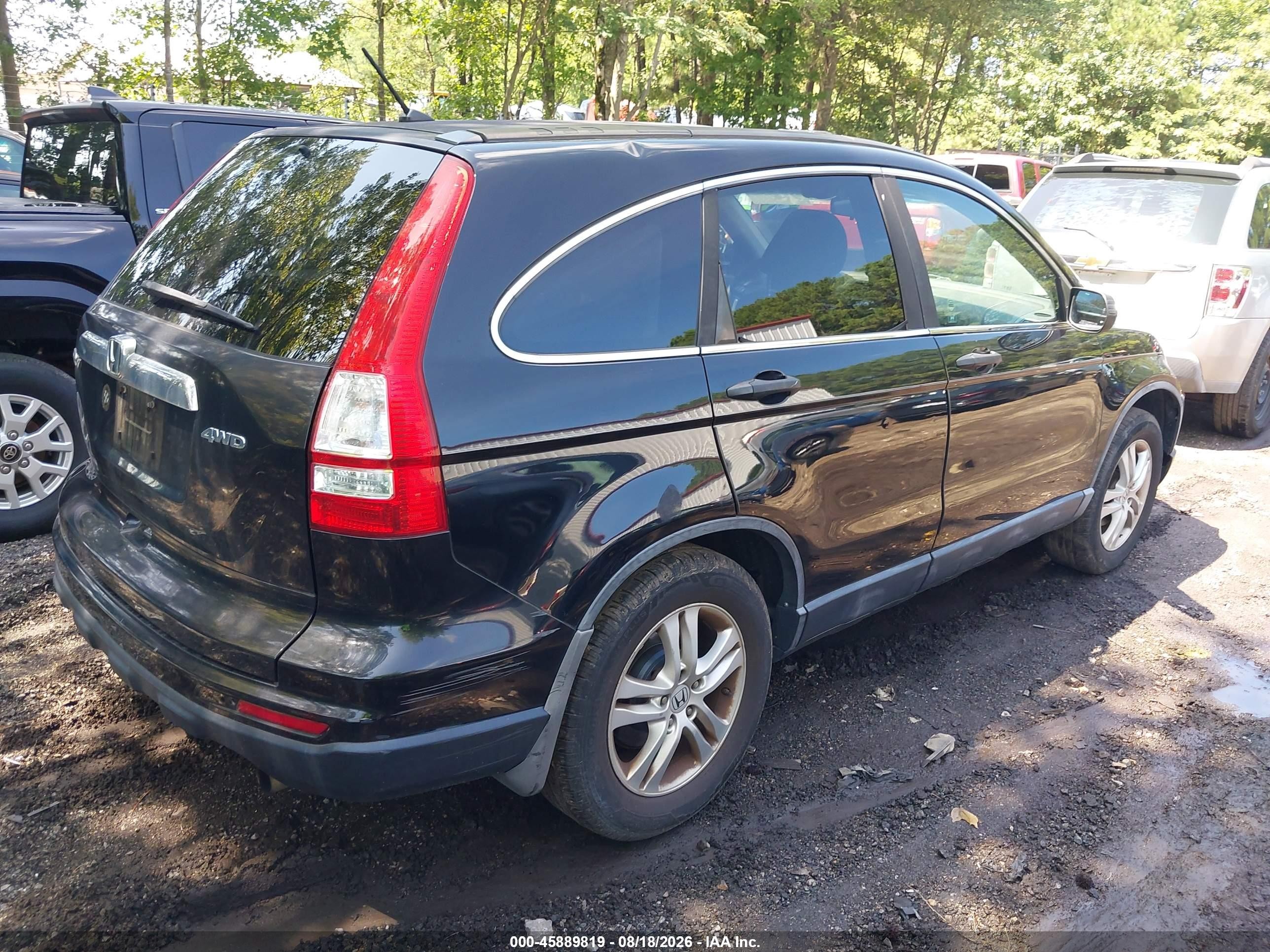 2010 Honda Cr-v Ex Black vin: 5J6RE4H5XAL084757