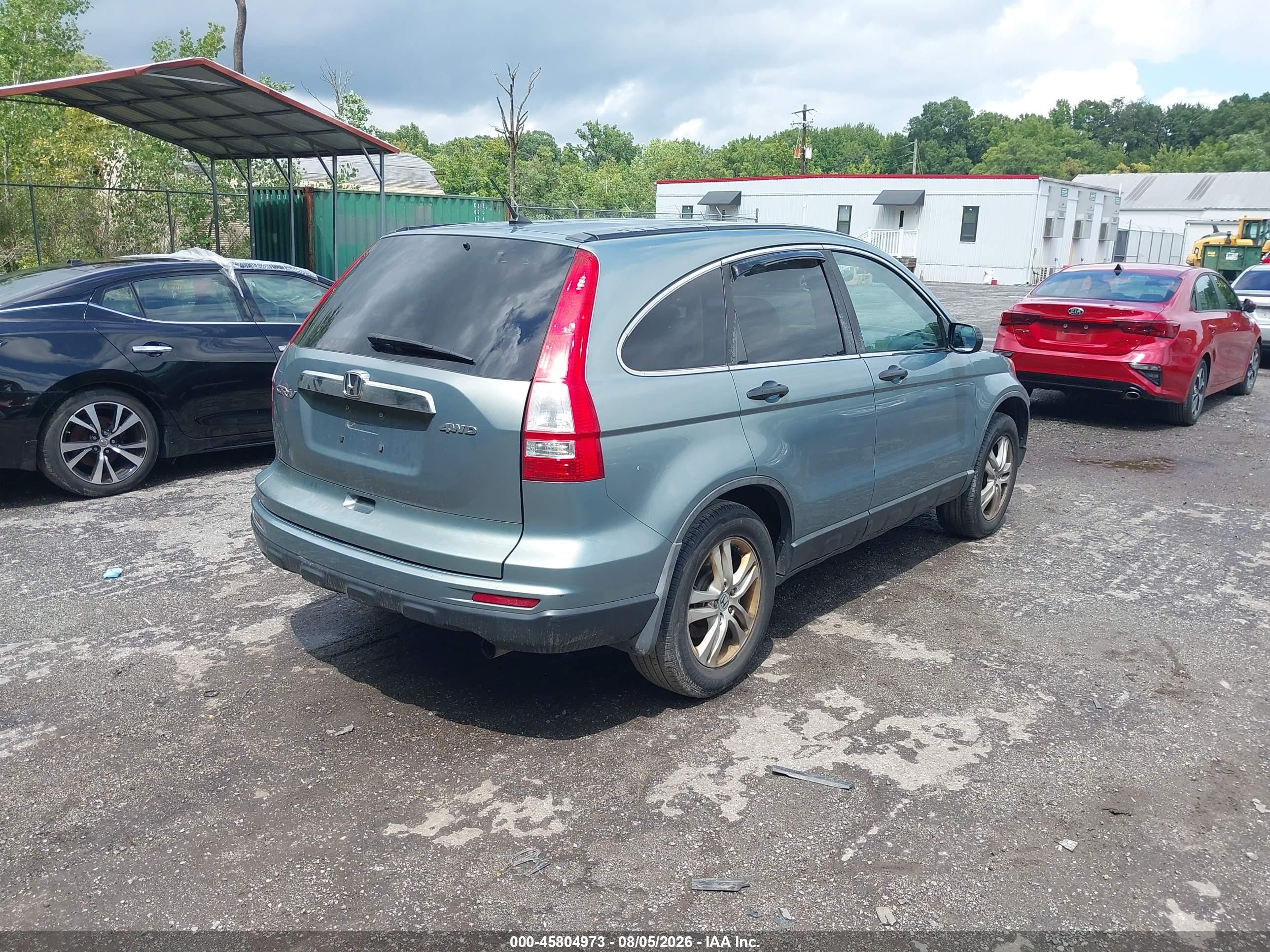 2010 Honda Cr-v Ex Light Blue vin: 5J6RE4H5XAL087187
