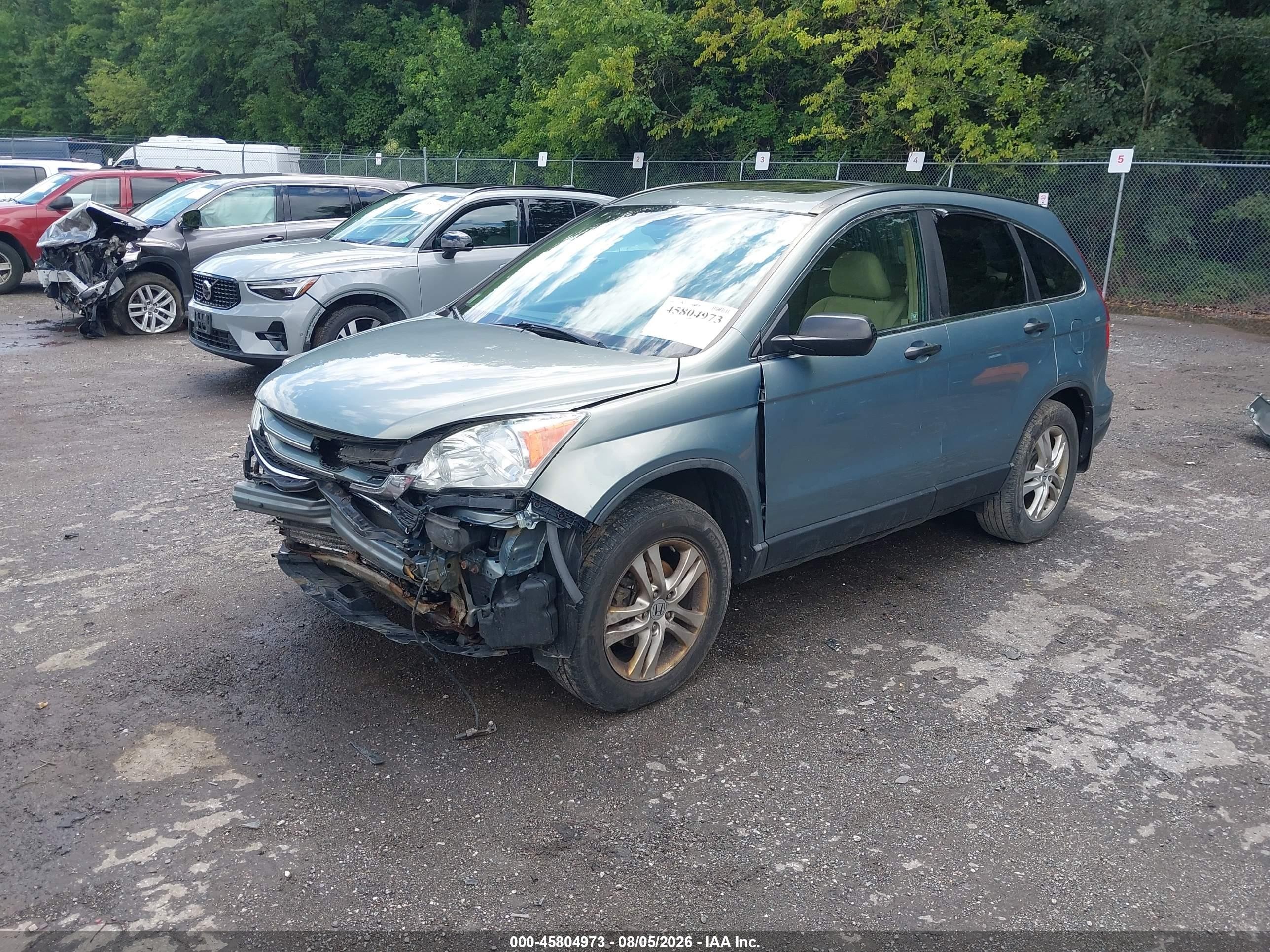 2010 Honda Cr-v Ex Light Blue vin: 5J6RE4H5XAL087187
