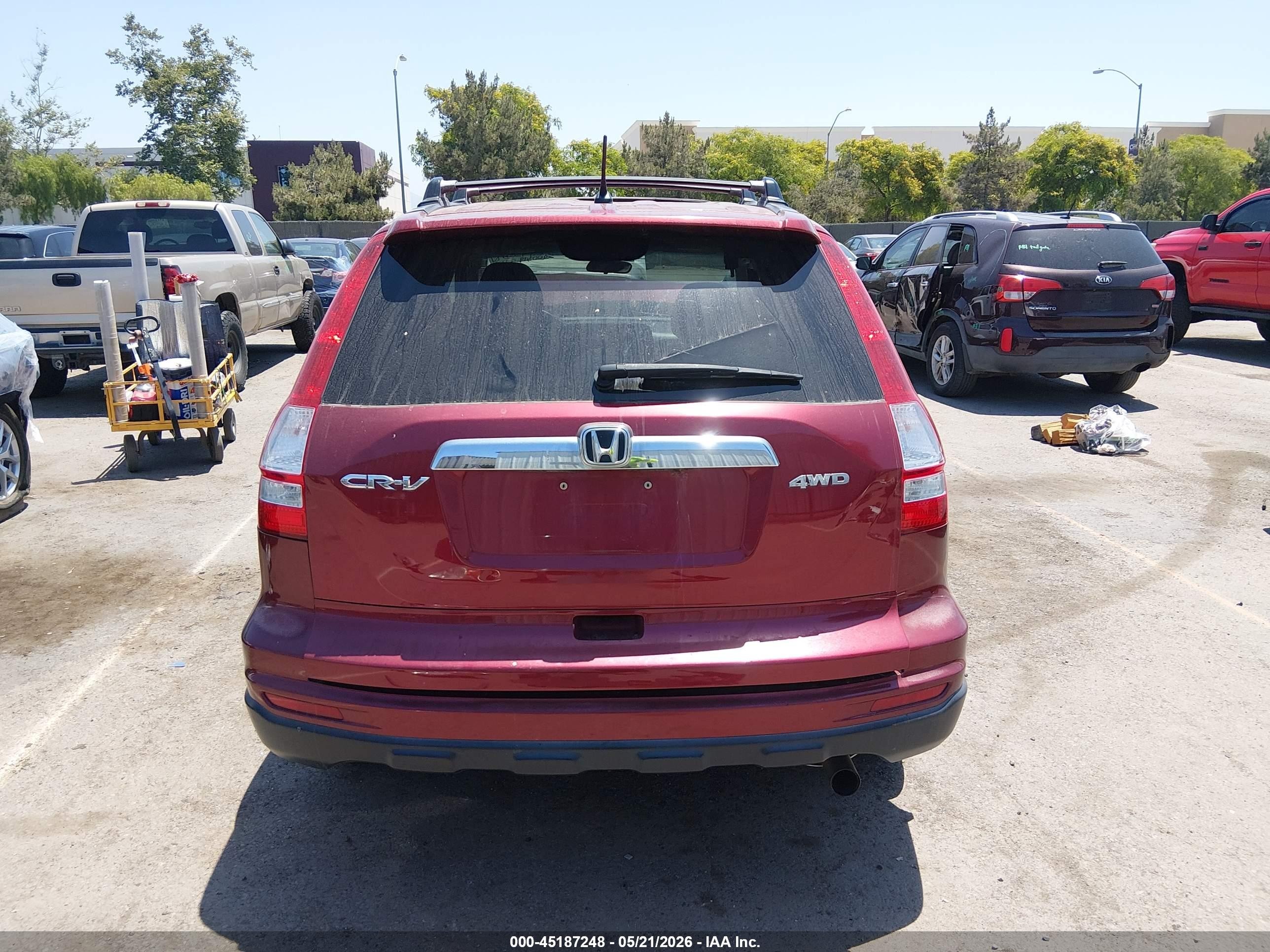 2011 Honda Cr-v Ex Burgundy vin: 5J6RE4H5XBL012278