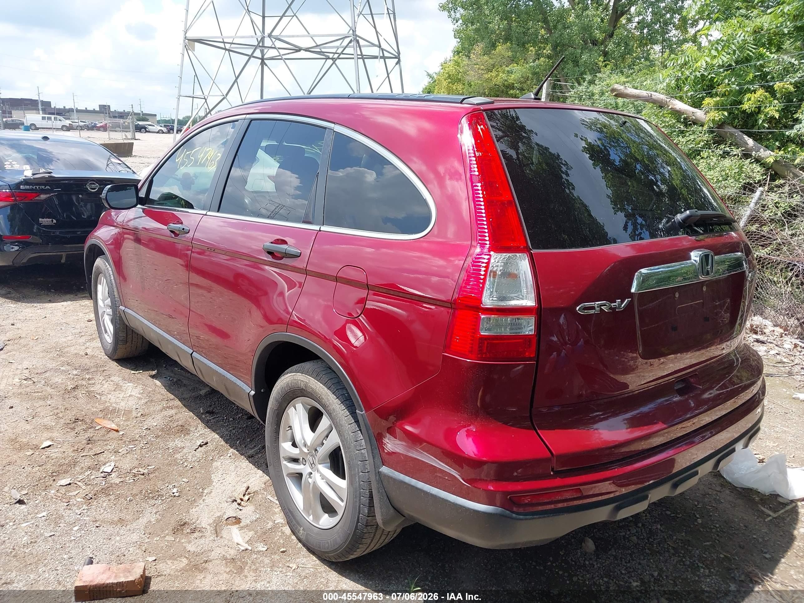 2011 Honda Cr-v Ex Red vin: 5J6RE4H5XBL012281