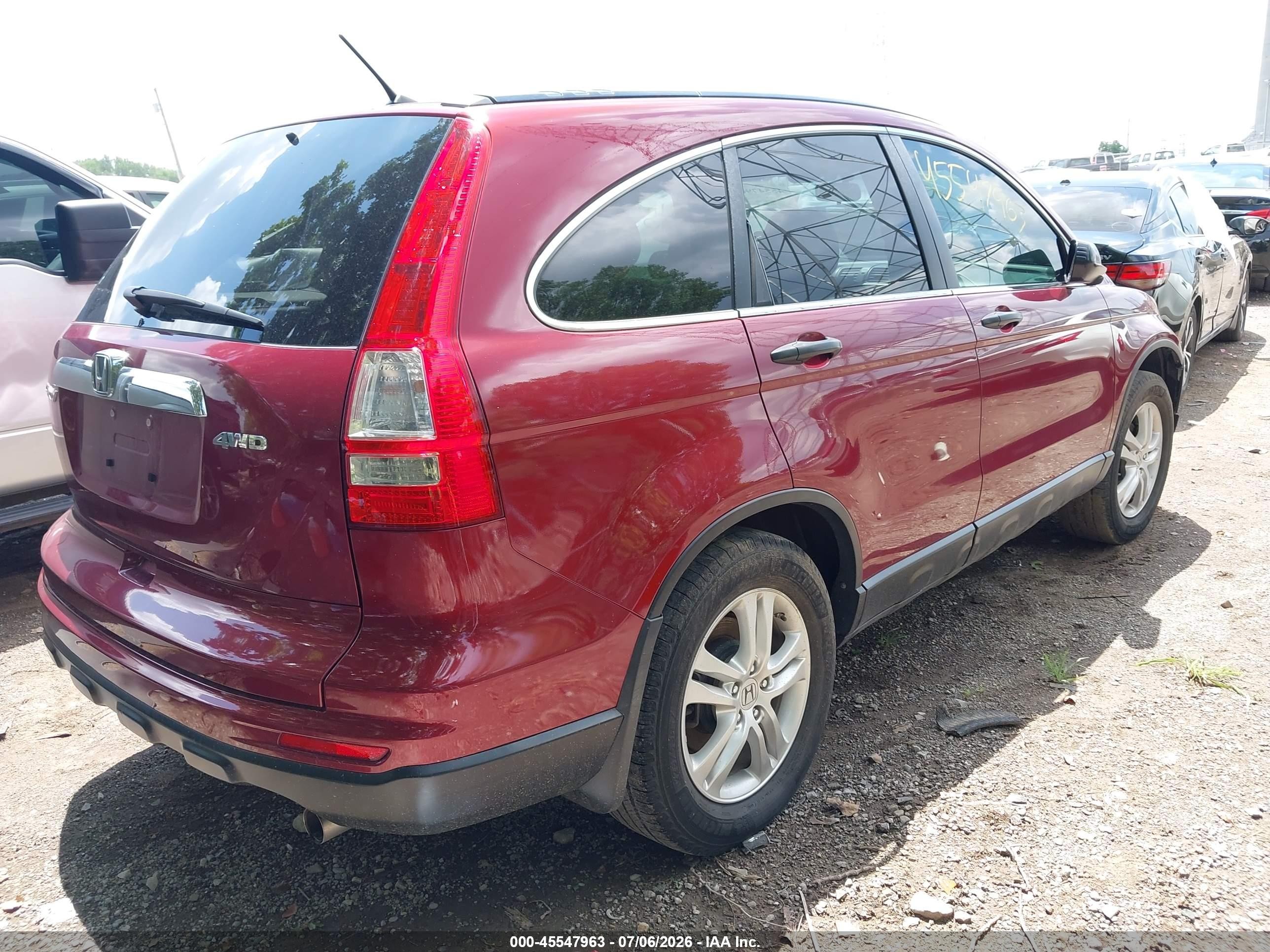 2011 Honda Cr-v Ex Red vin: 5J6RE4H5XBL012281