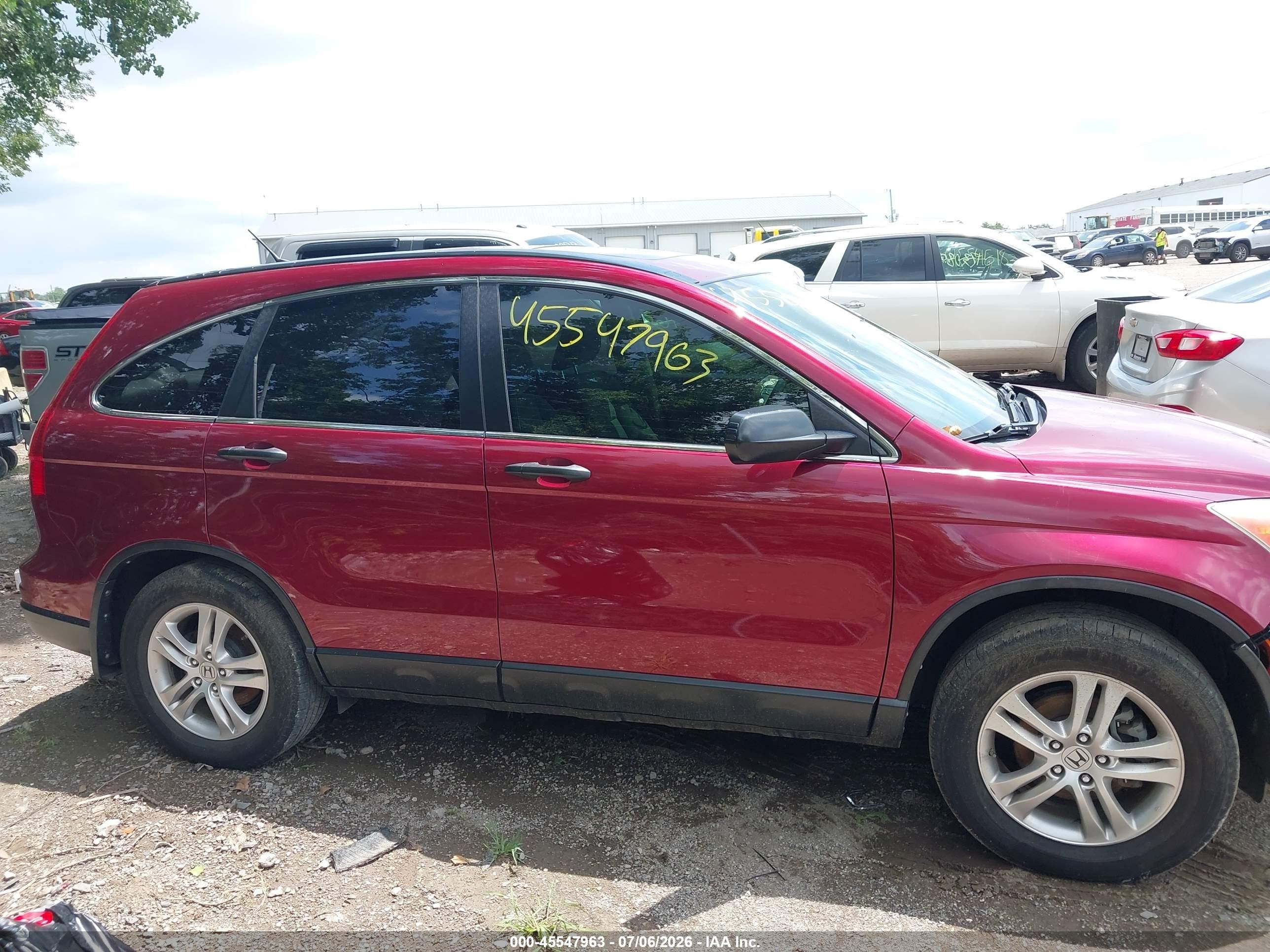 2011 Honda Cr-v Ex Red vin: 5J6RE4H5XBL012281