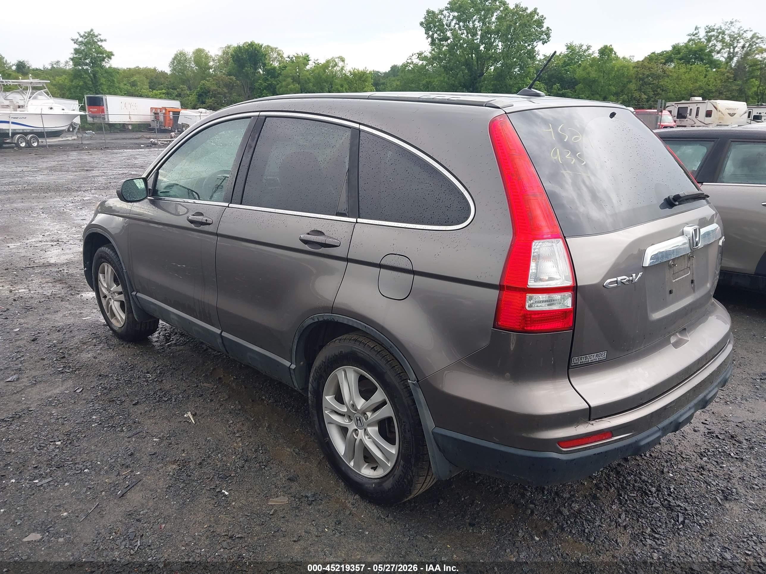 2010 Honda Cr-v Ex-l Gray vin: 5J6RE4H70AL009891