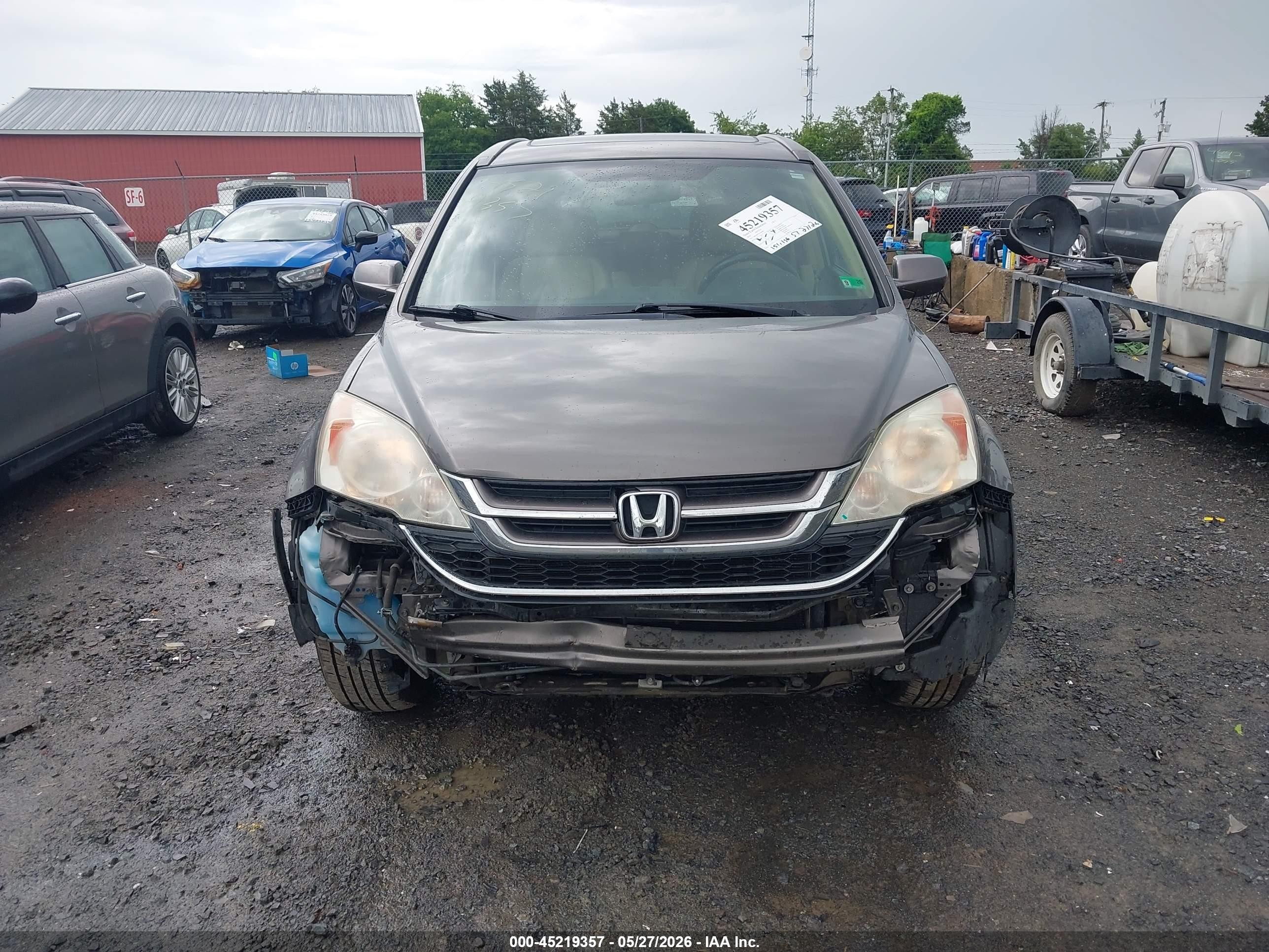 2010 Honda Cr-v Ex-l Gray vin: 5J6RE4H70AL009891