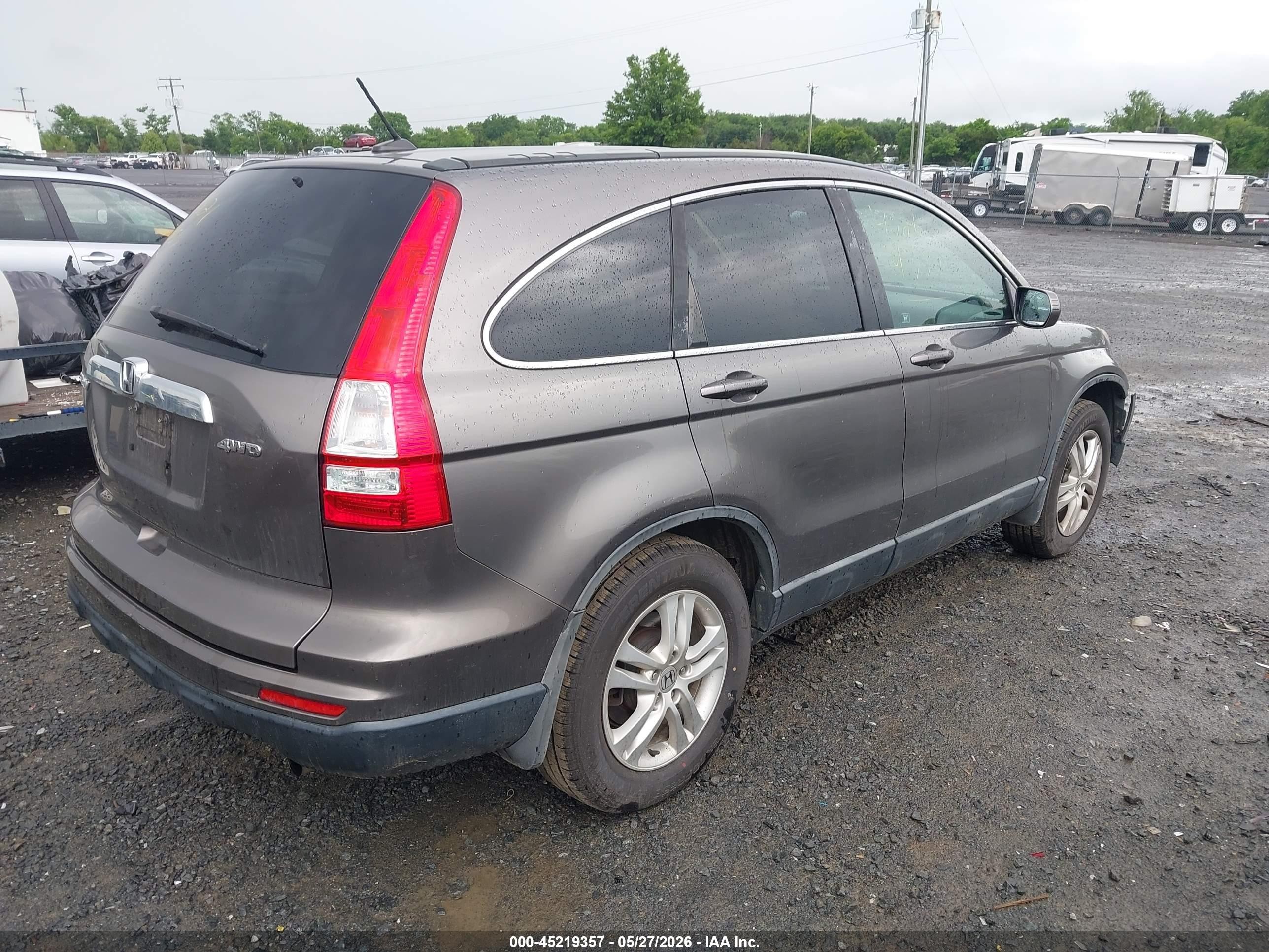 2010 Honda Cr-v Ex-l Gray vin: 5J6RE4H70AL009891