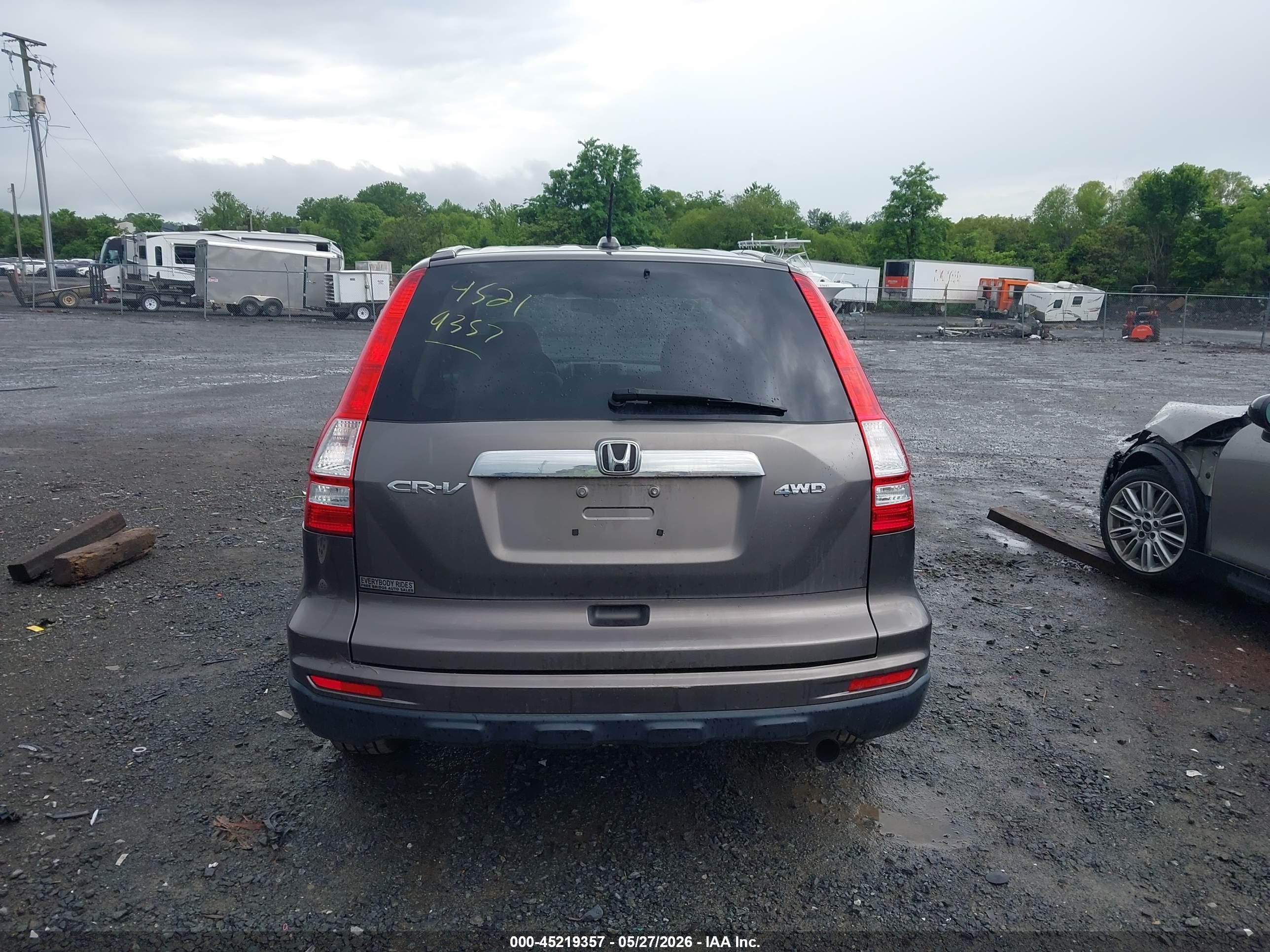 2010 Honda Cr-v Ex-l Gray vin: 5J6RE4H70AL009891