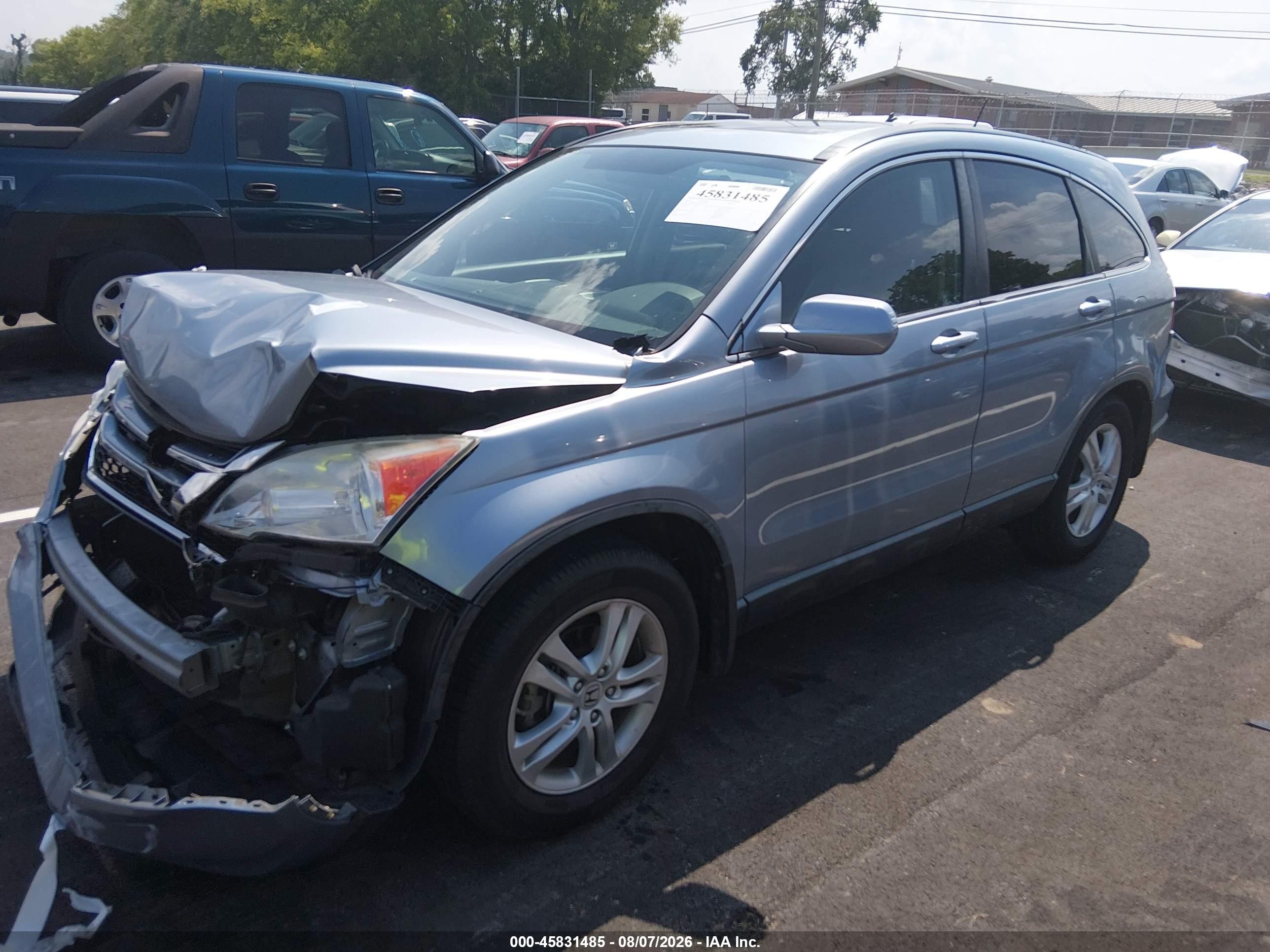 2010 Honda Cr-v Ex-l Blue vin: 5J6RE4H70AL031339