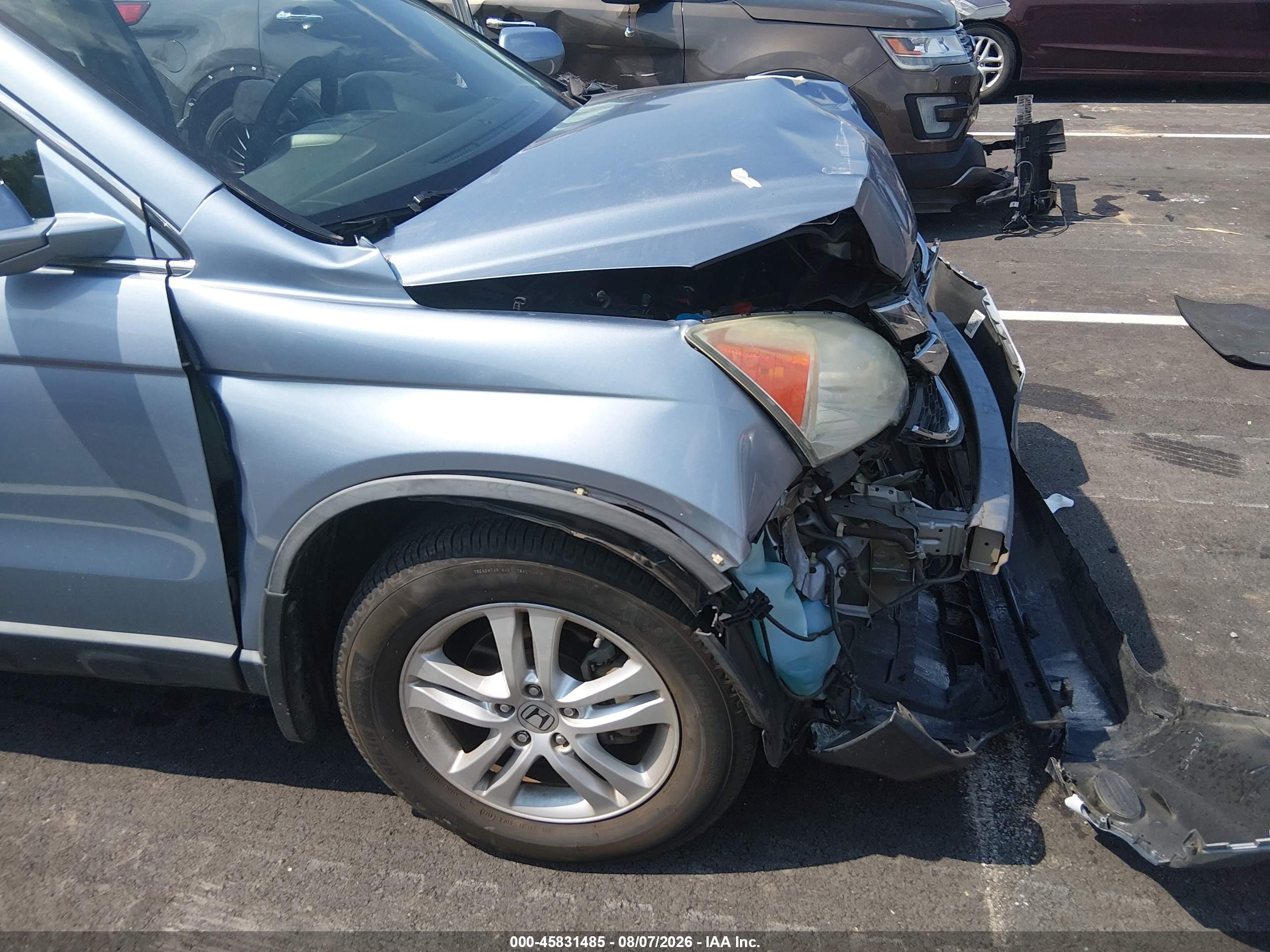 2010 Honda Cr-v Ex-l Blue vin: 5J6RE4H70AL031339