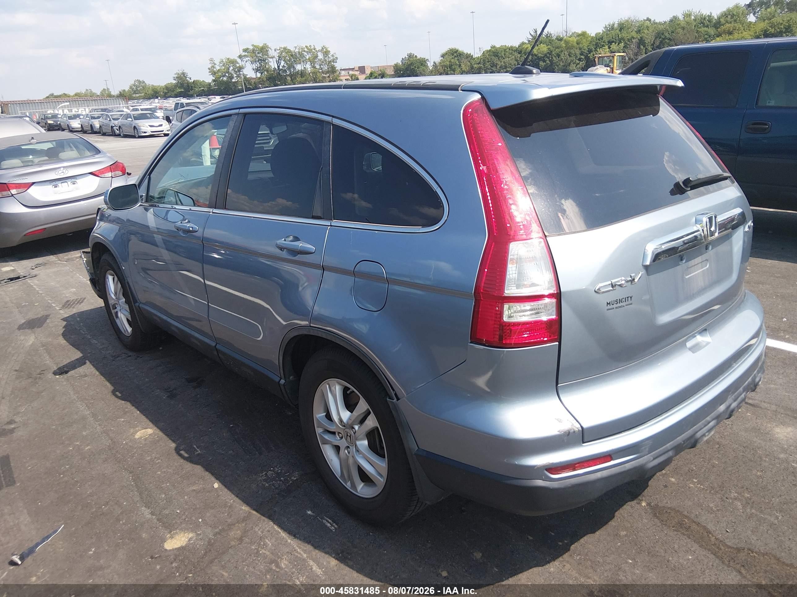 2010 Honda Cr-v Ex-l Blue vin: 5J6RE4H70AL031339