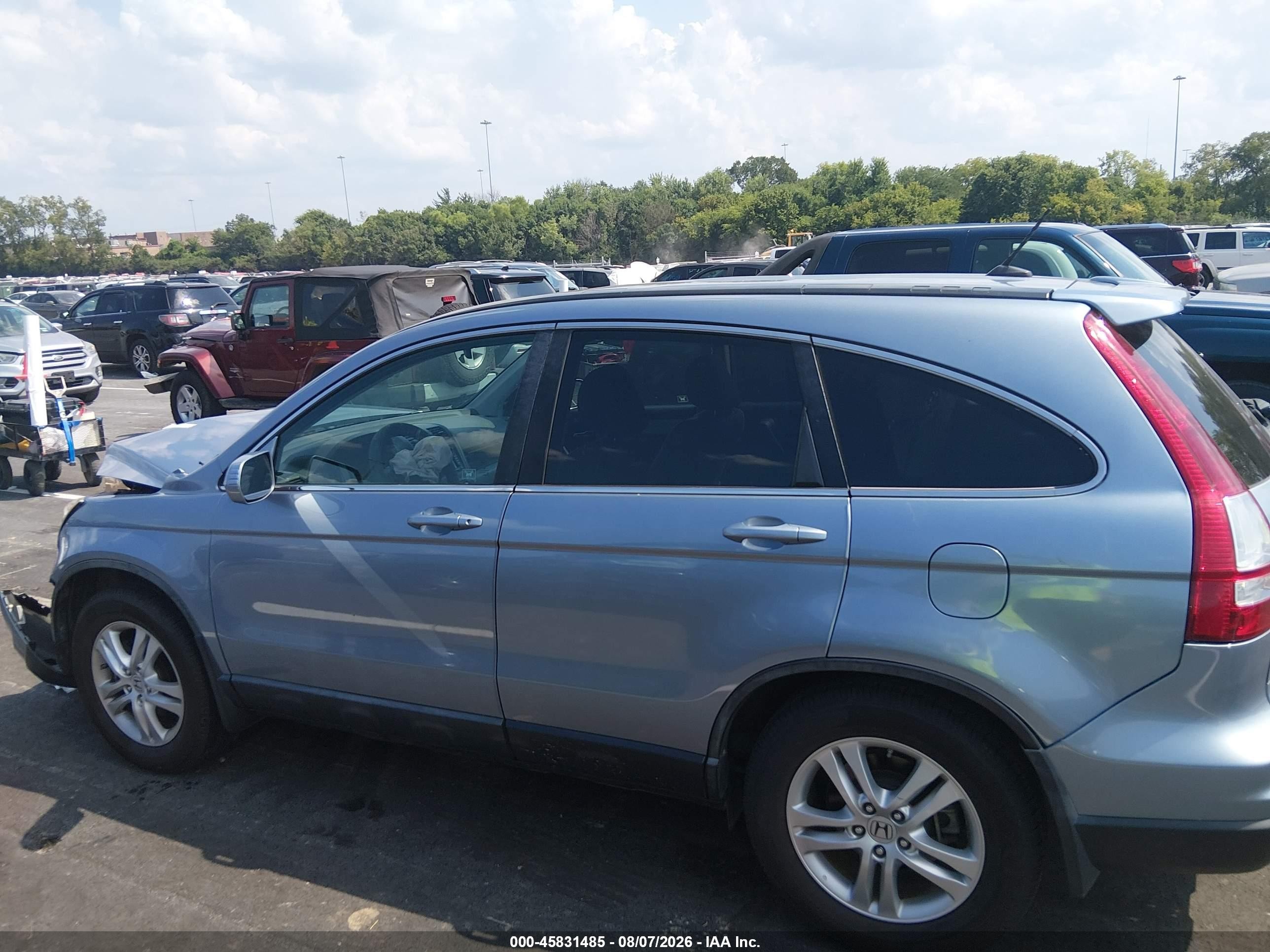 2010 Honda Cr-v Ex-l Blue vin: 5J6RE4H70AL031339
