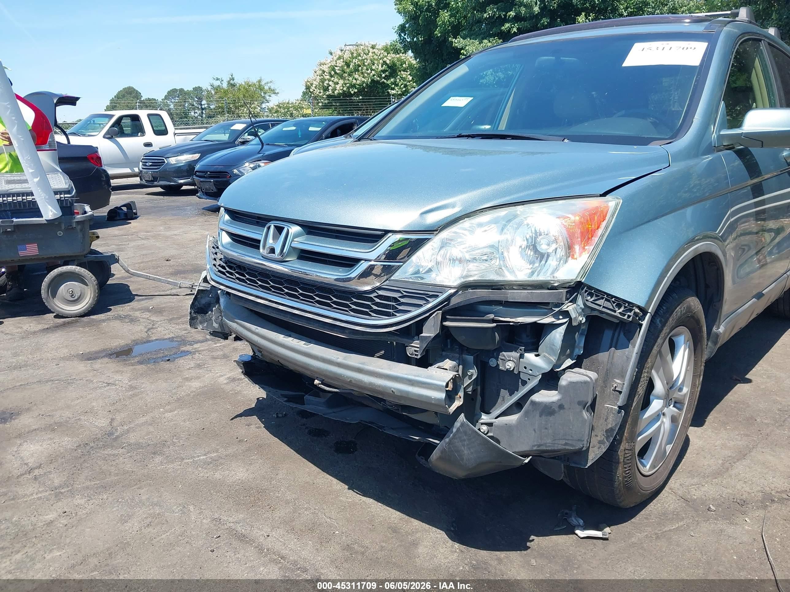 2010 Honda Cr-v Ex-l Light Blue vin: 5J6RE4H70AL050845