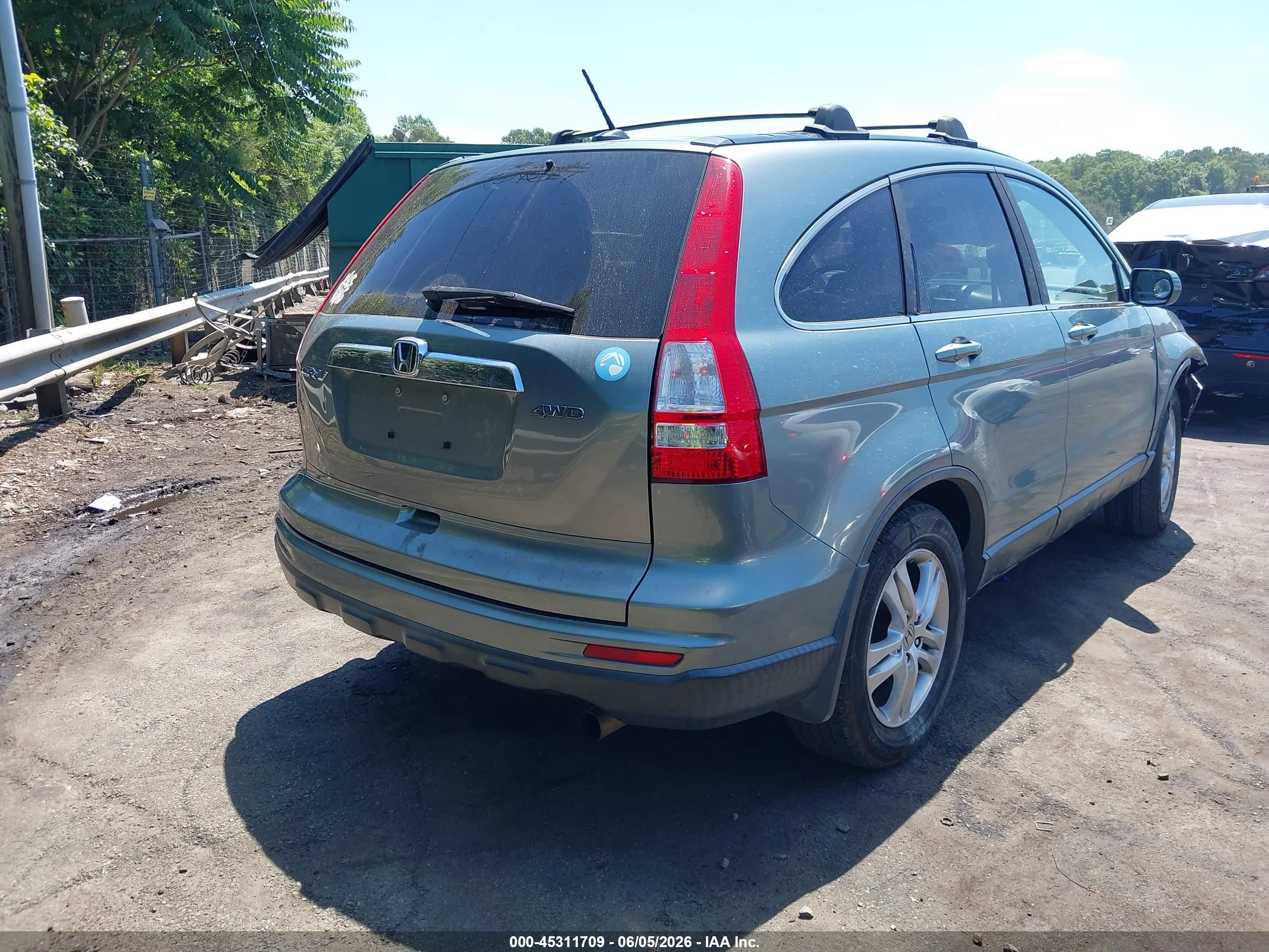 2010 Honda Cr-v Ex-l Light Blue vin: 5J6RE4H70AL050845