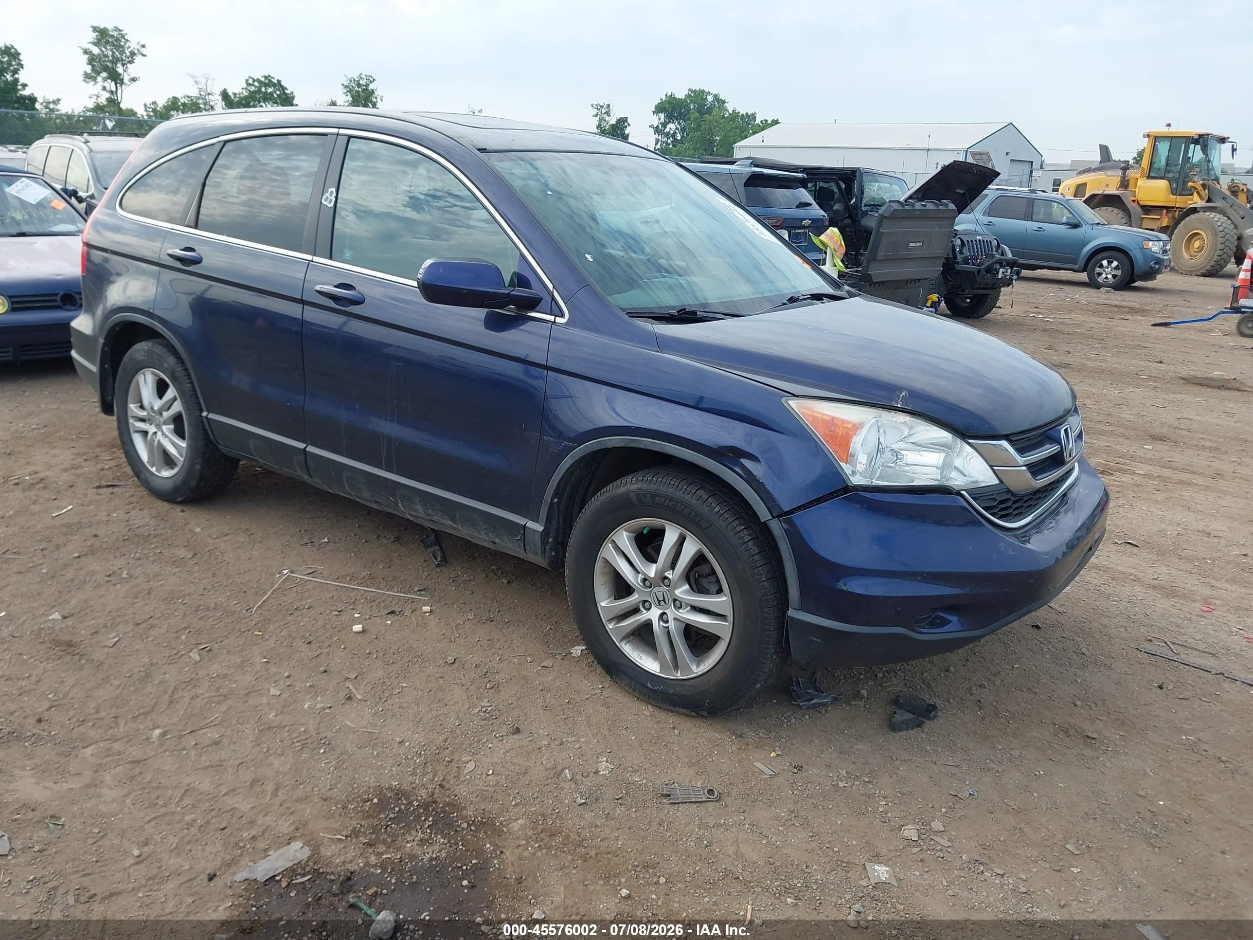 2010 Honda Cr-v Ex-l Dark Blue vin: 5J6RE4H70AL059626