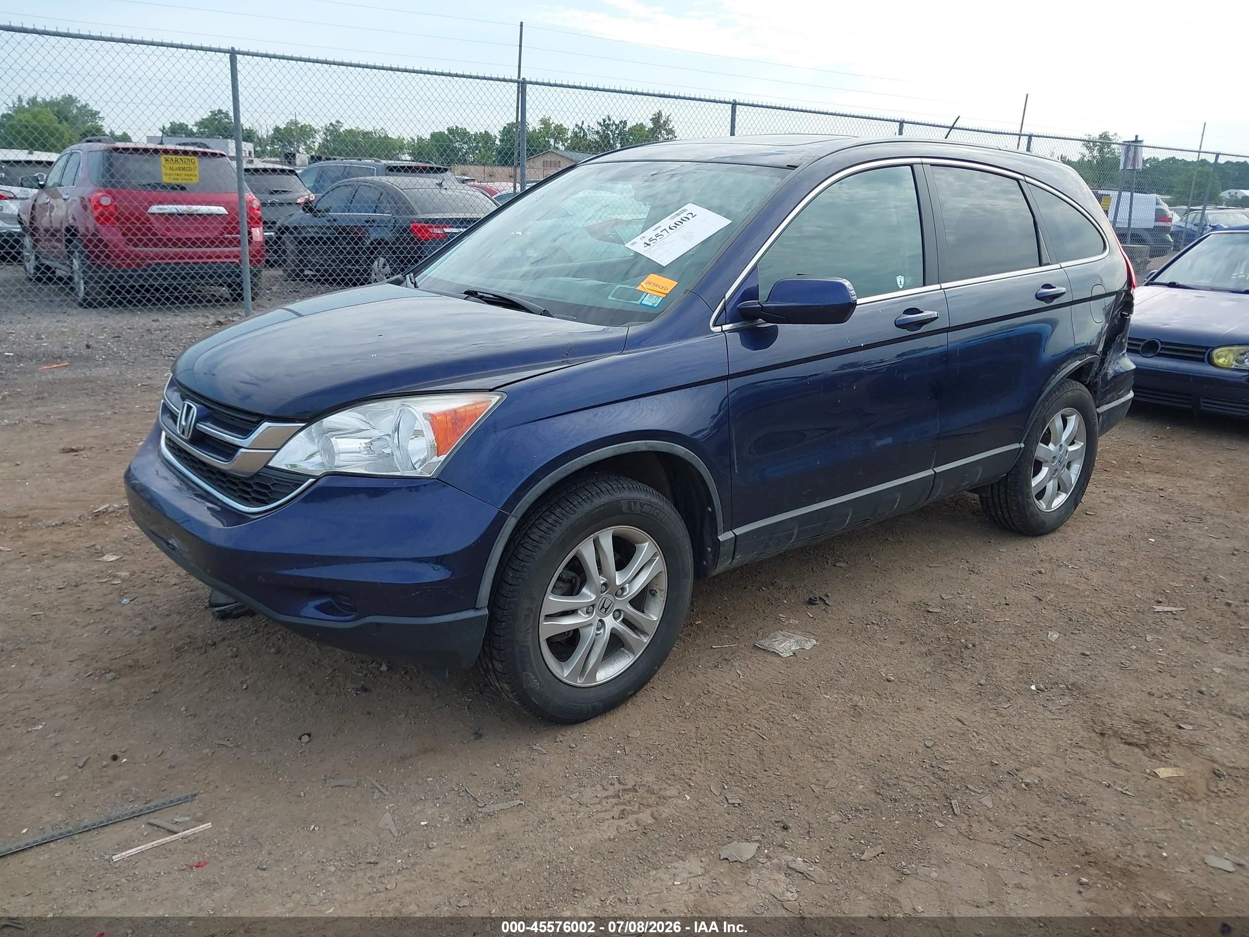 2010 Honda Cr-v Ex-l Dark Blue vin: 5J6RE4H70AL059626