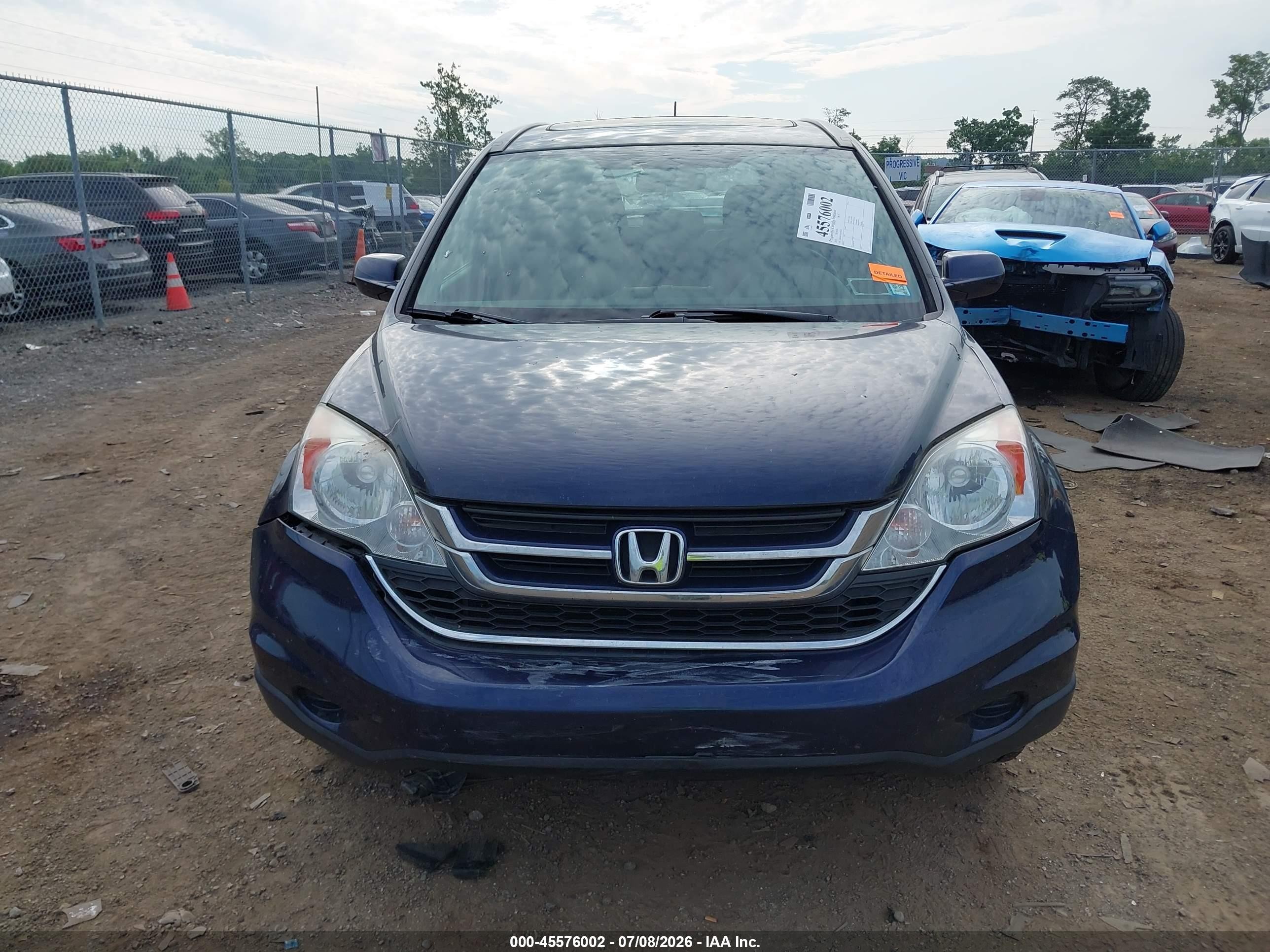 2010 Honda Cr-v Ex-l Dark Blue vin: 5J6RE4H70AL059626