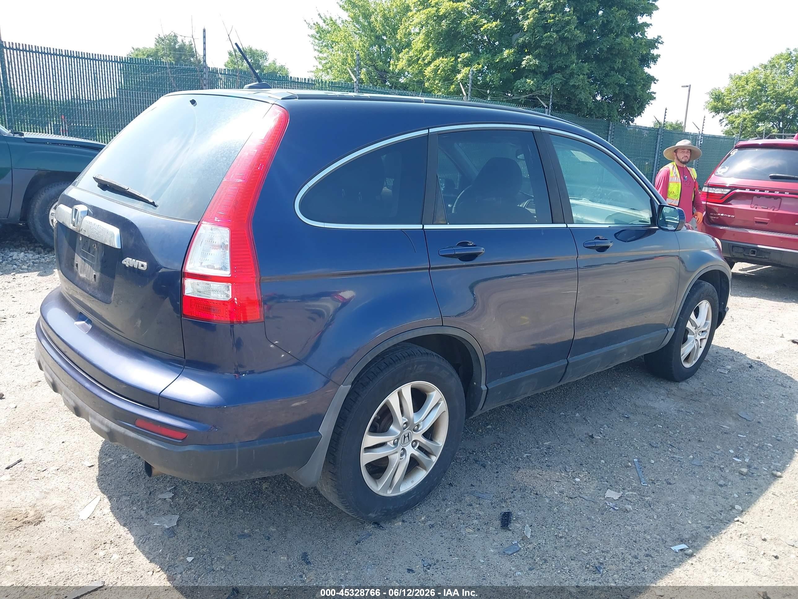 2010 Honda Cr-v Ex-l Синий vin: 5J6RE4H70AL062882
