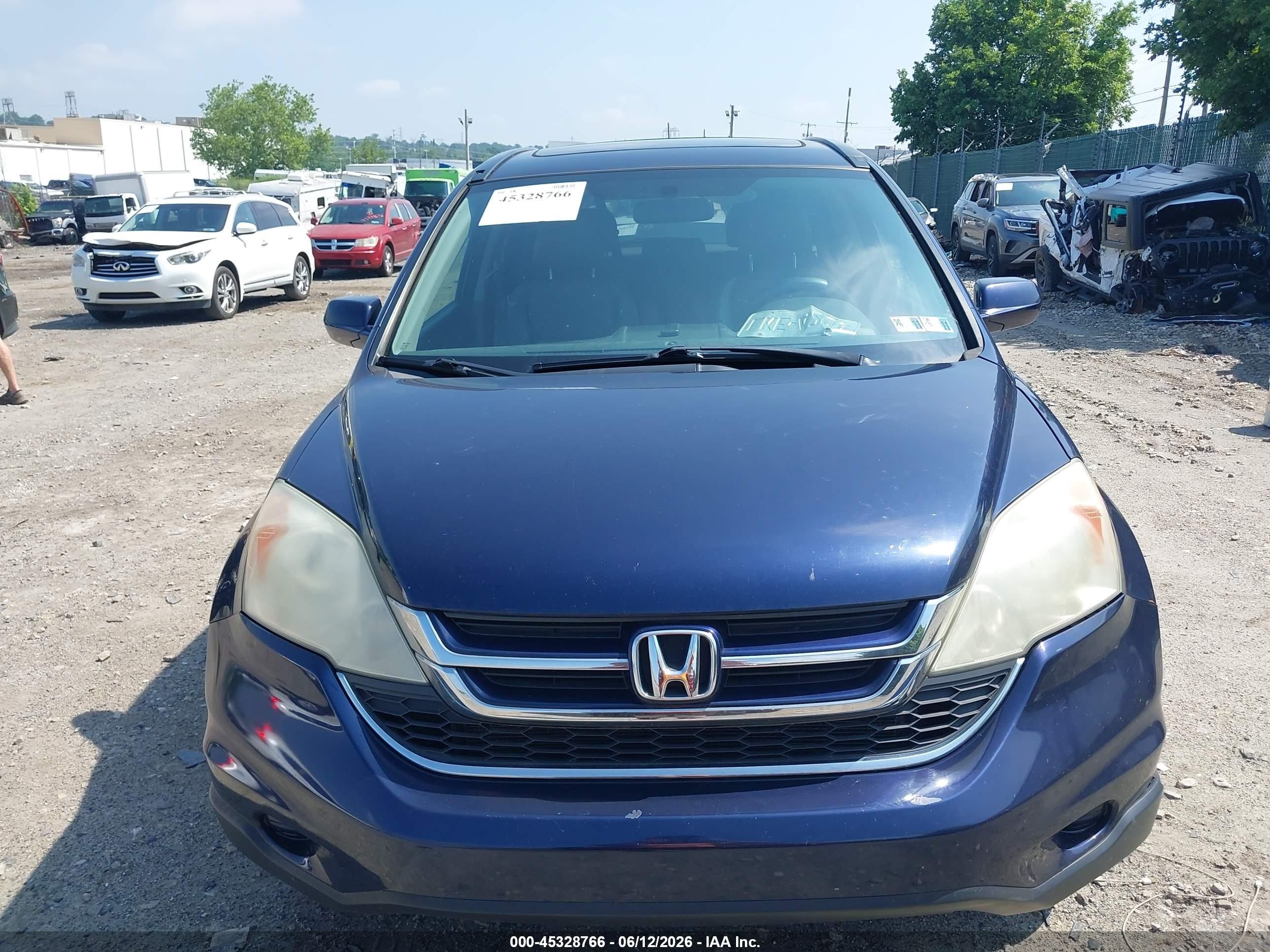 2010 Honda Cr-v Ex-l Синий vin: 5J6RE4H70AL062882