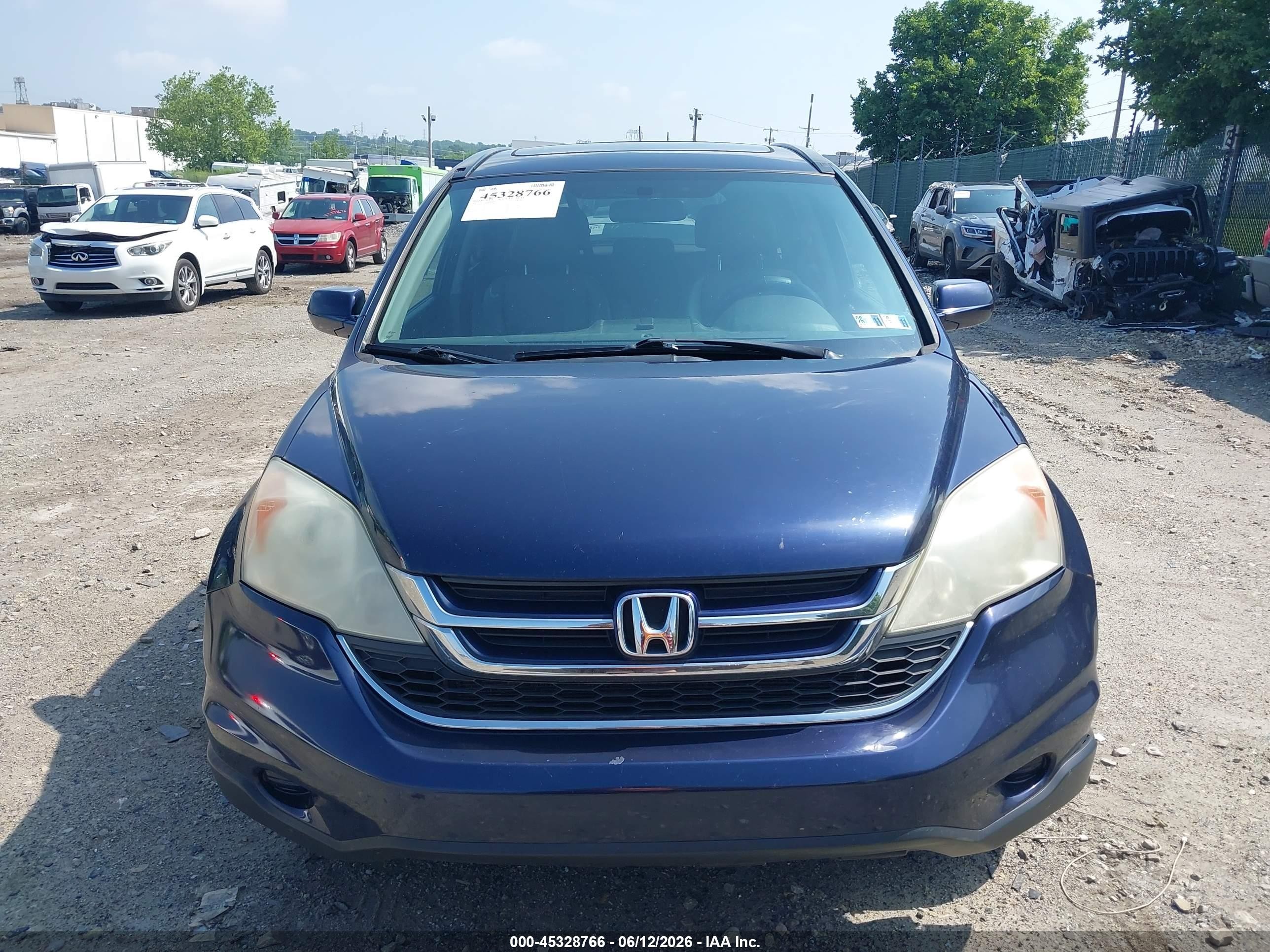 2010 Honda Cr-v Ex-l Синий vin: 5J6RE4H70AL062882