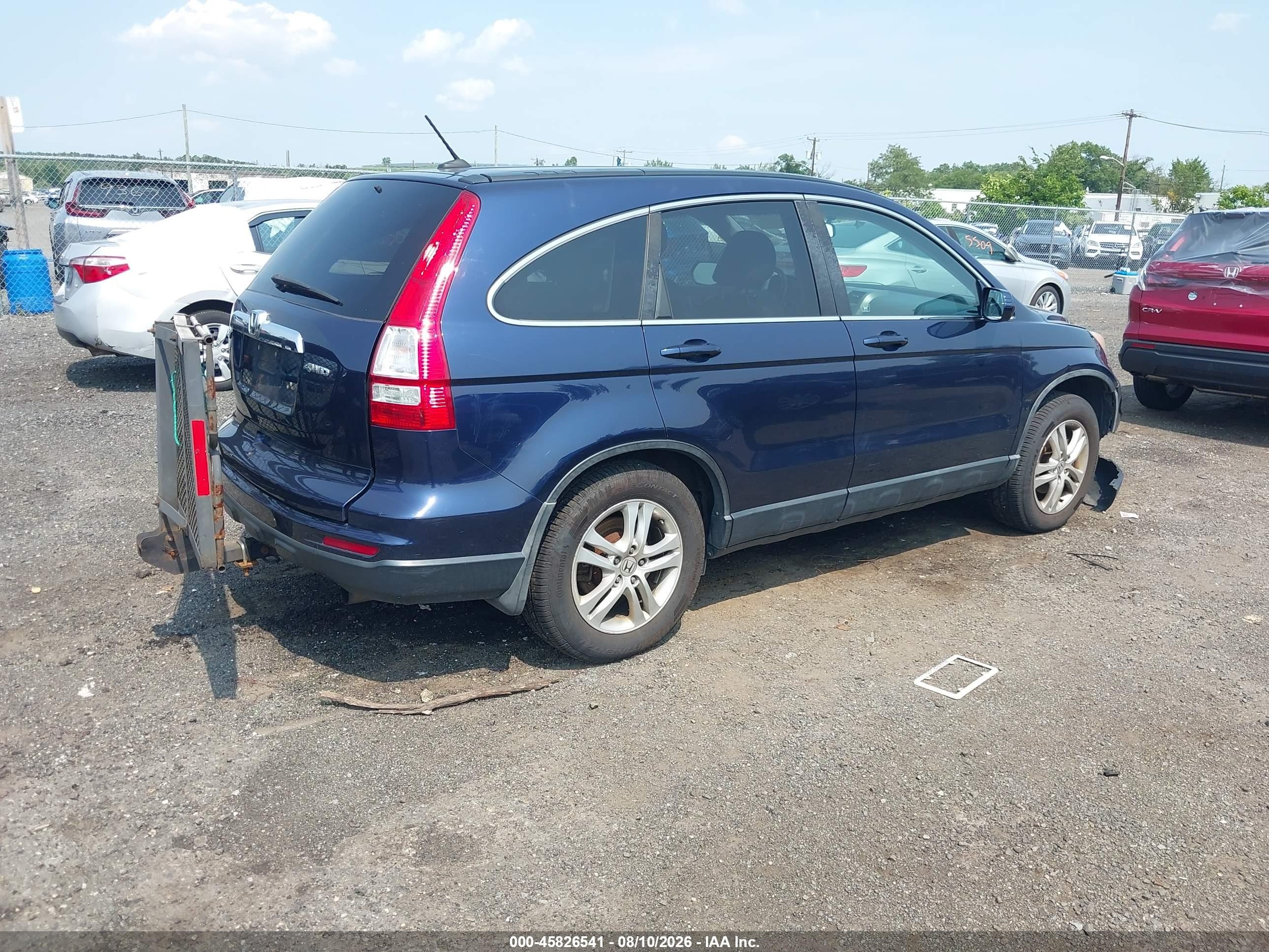 2010 Honda Cr-v Ex-l Dark Blue vin: 5J6RE4H70AL068925