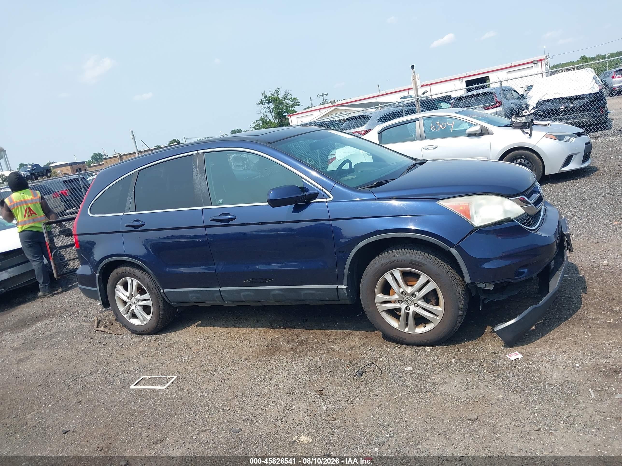 2010 Honda Cr-v Ex-l Dark Blue vin: 5J6RE4H70AL068925