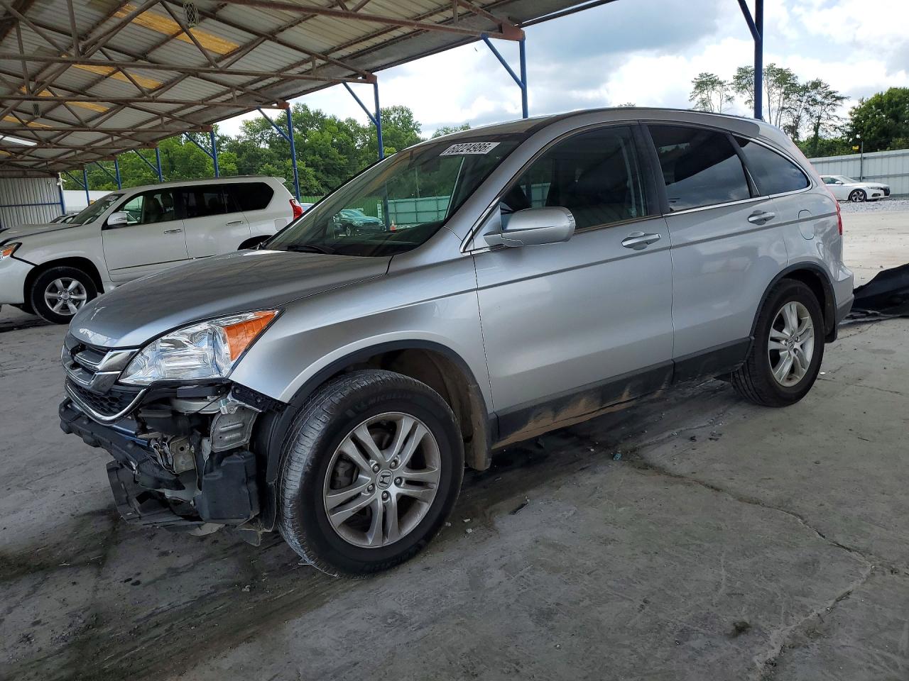 2010 Honda Cr-v Exl Silver vin: 5J6RE4H70AL077589