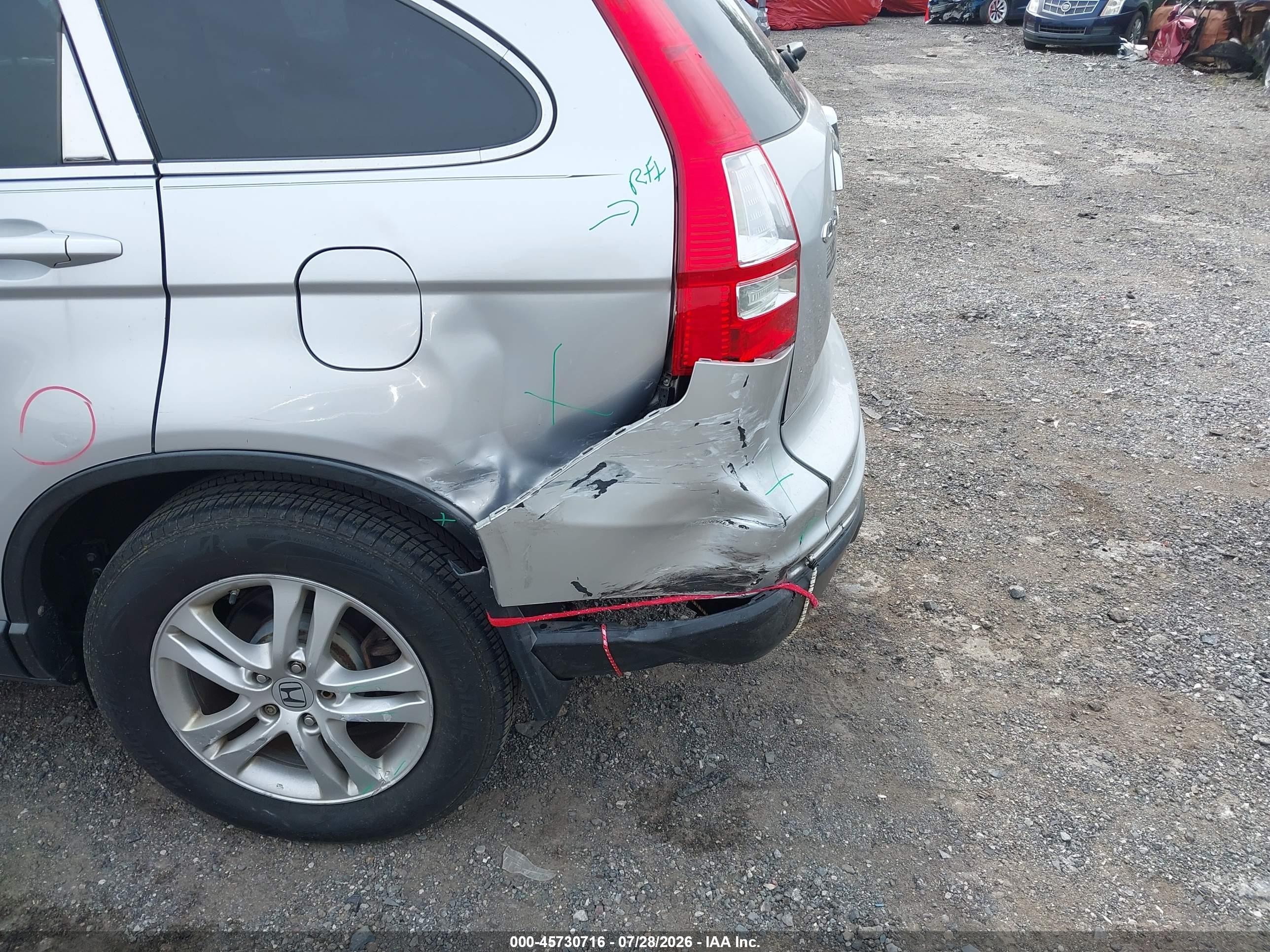 2010 Honda Cr-v Ex-l Silver vin: 5J6RE4H70AL099088