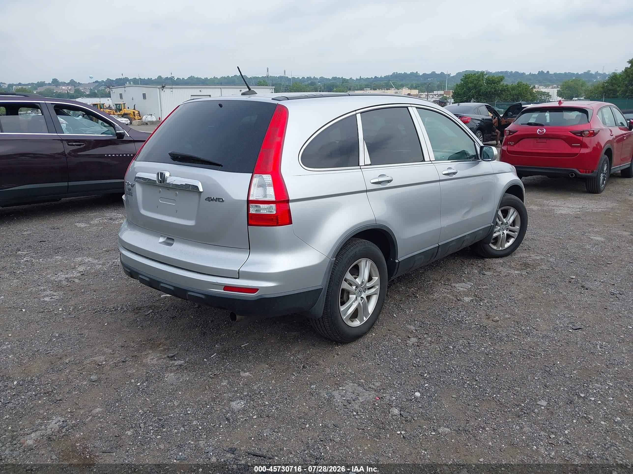 2010 Honda Cr-v Ex-l Silver vin: 5J6RE4H70AL099088