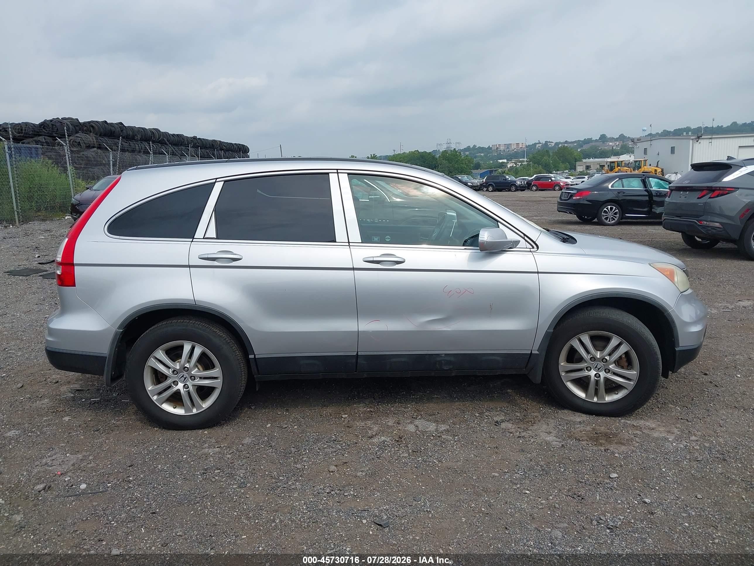 2010 Honda Cr-v Ex-l Silver vin: 5J6RE4H70AL099088