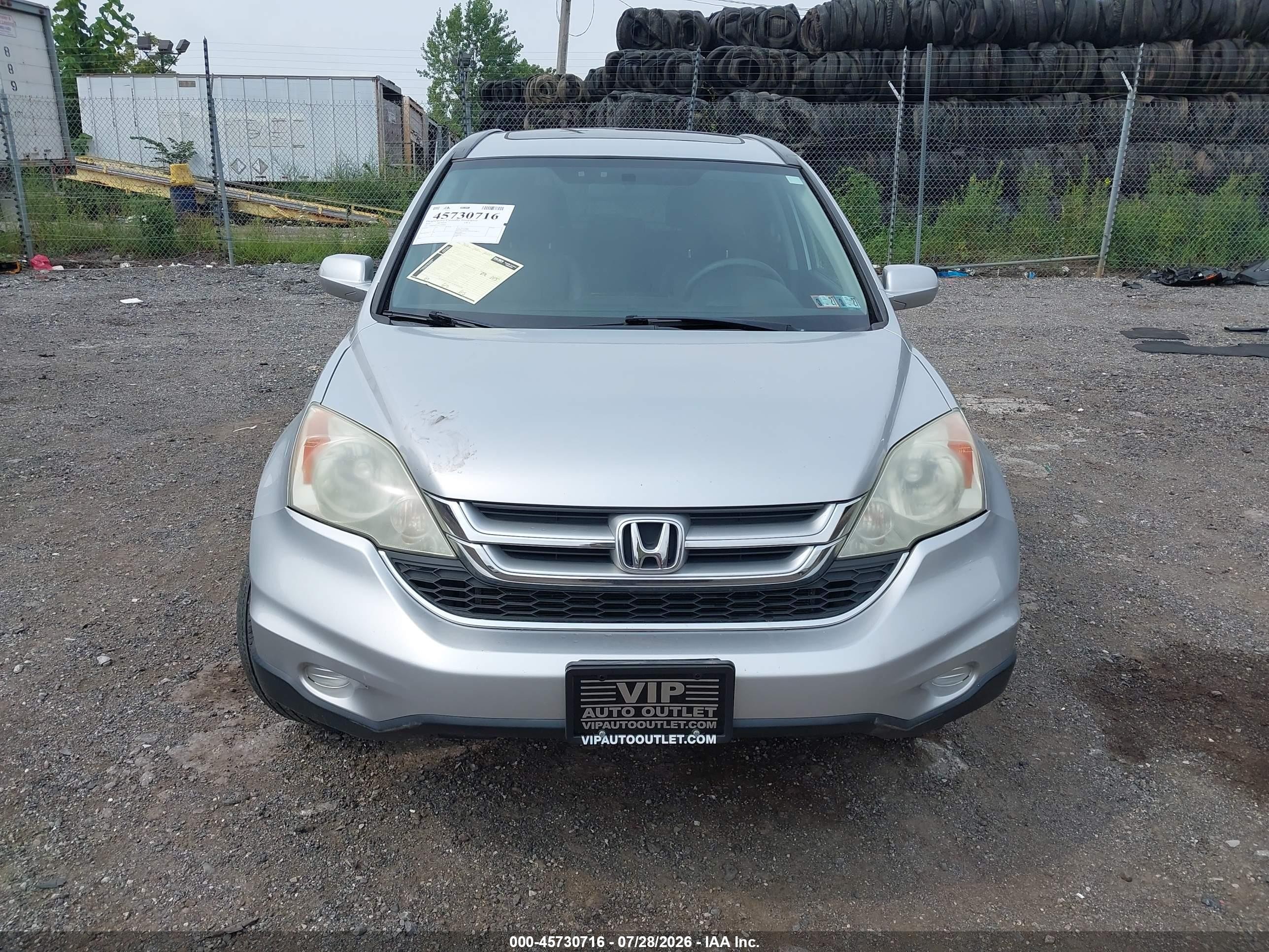 2010 Honda Cr-v Ex-l Silver vin: 5J6RE4H70AL099088