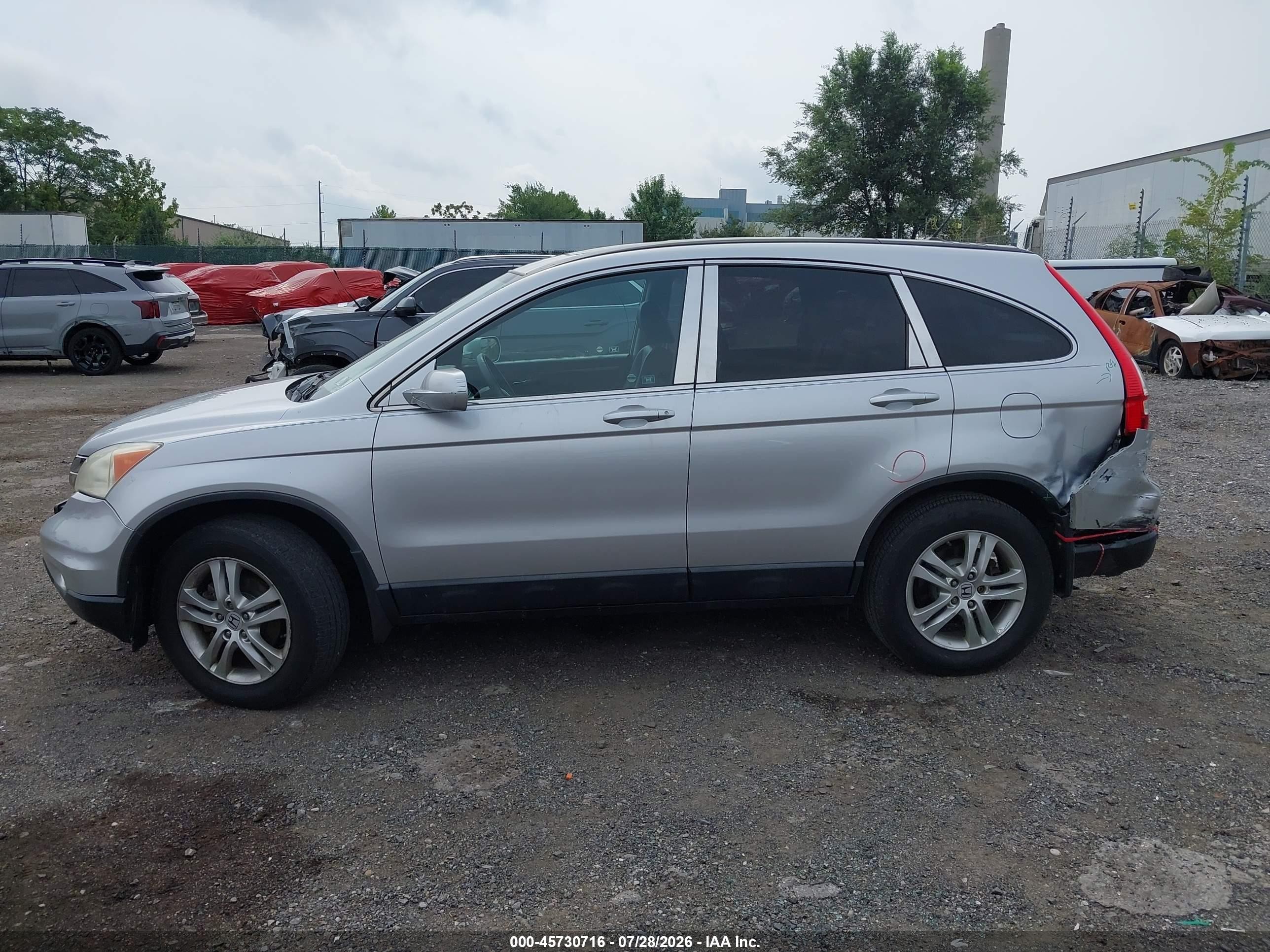 2010 Honda Cr-v Ex-l Silver vin: 5J6RE4H70AL099088