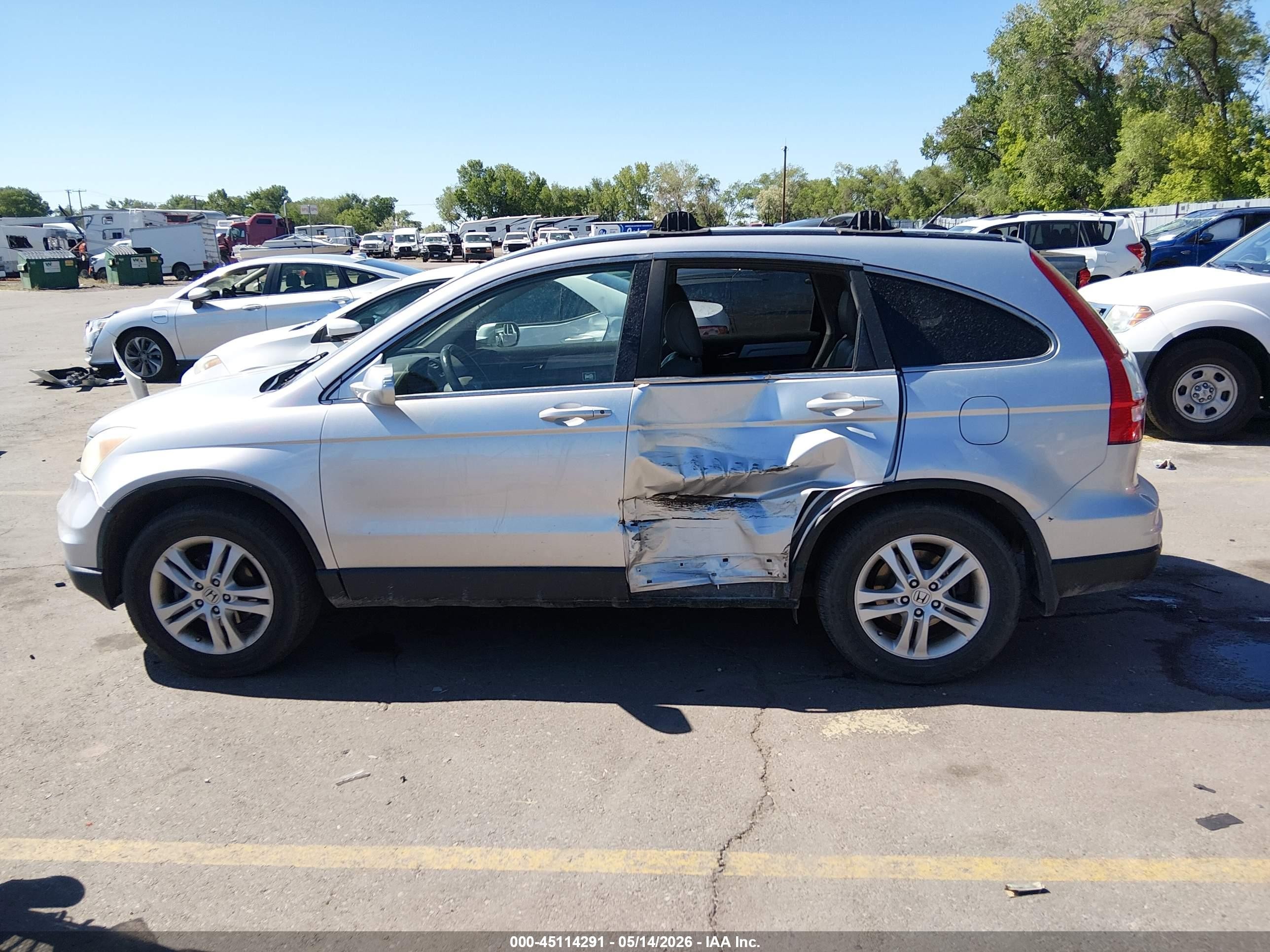 2011 Honda Cr-v Ex-l Silver vin: 5J6RE4H70BL012355