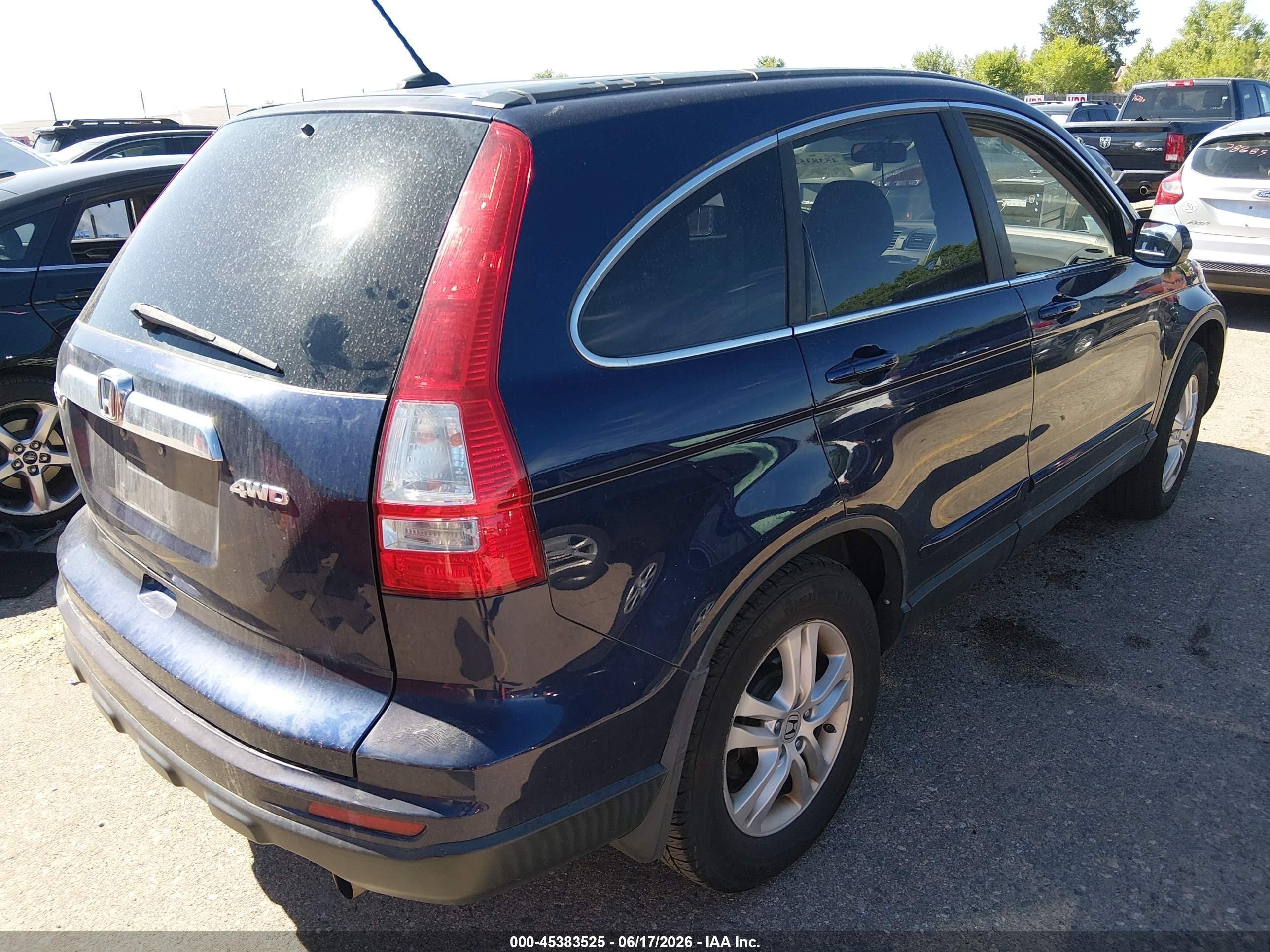2011 Honda Cr-v Ex-l Navy vin: 5J6RE4H70BL014557