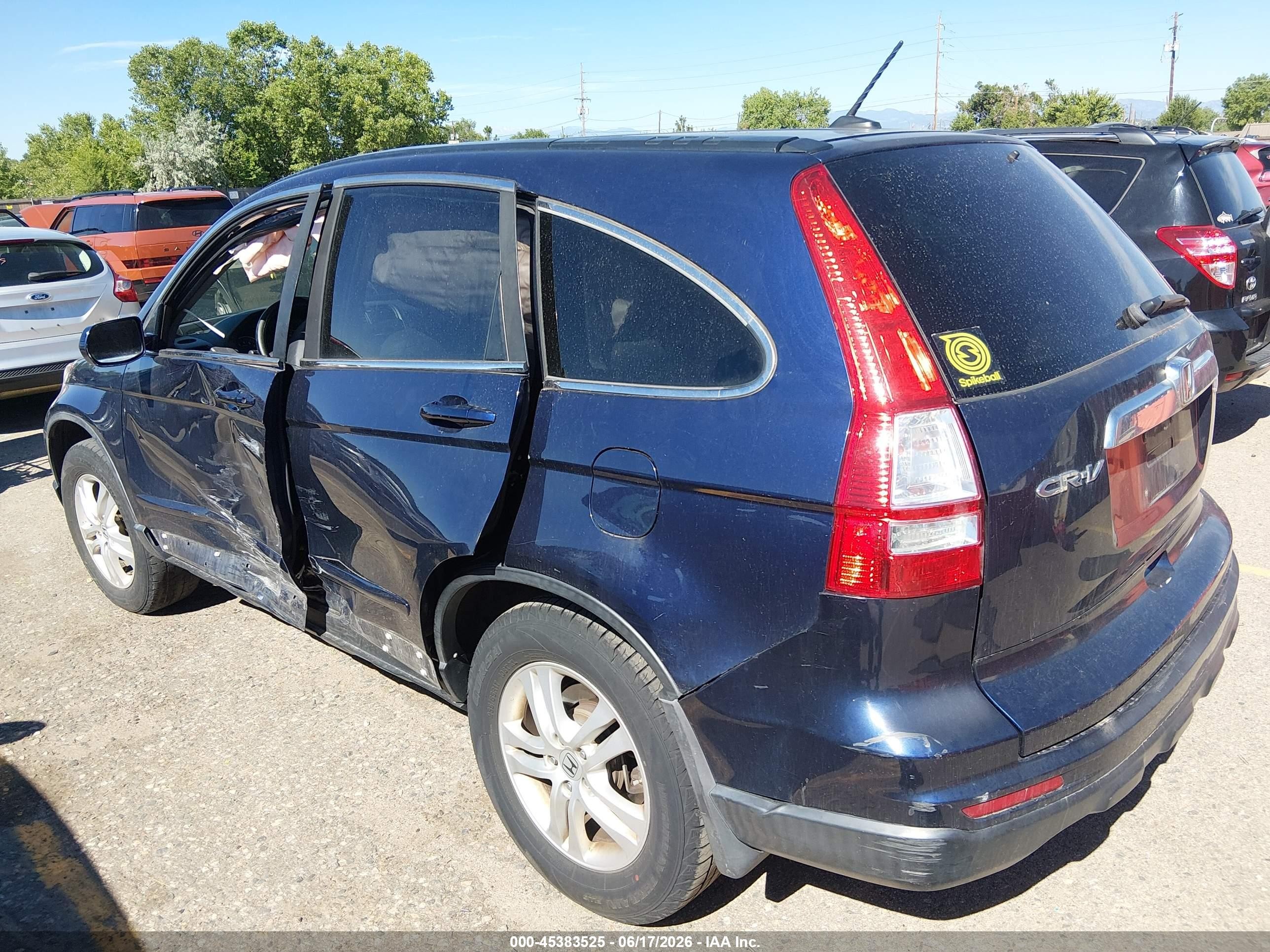 2011 Honda Cr-v Ex-l Navy vin: 5J6RE4H70BL014557