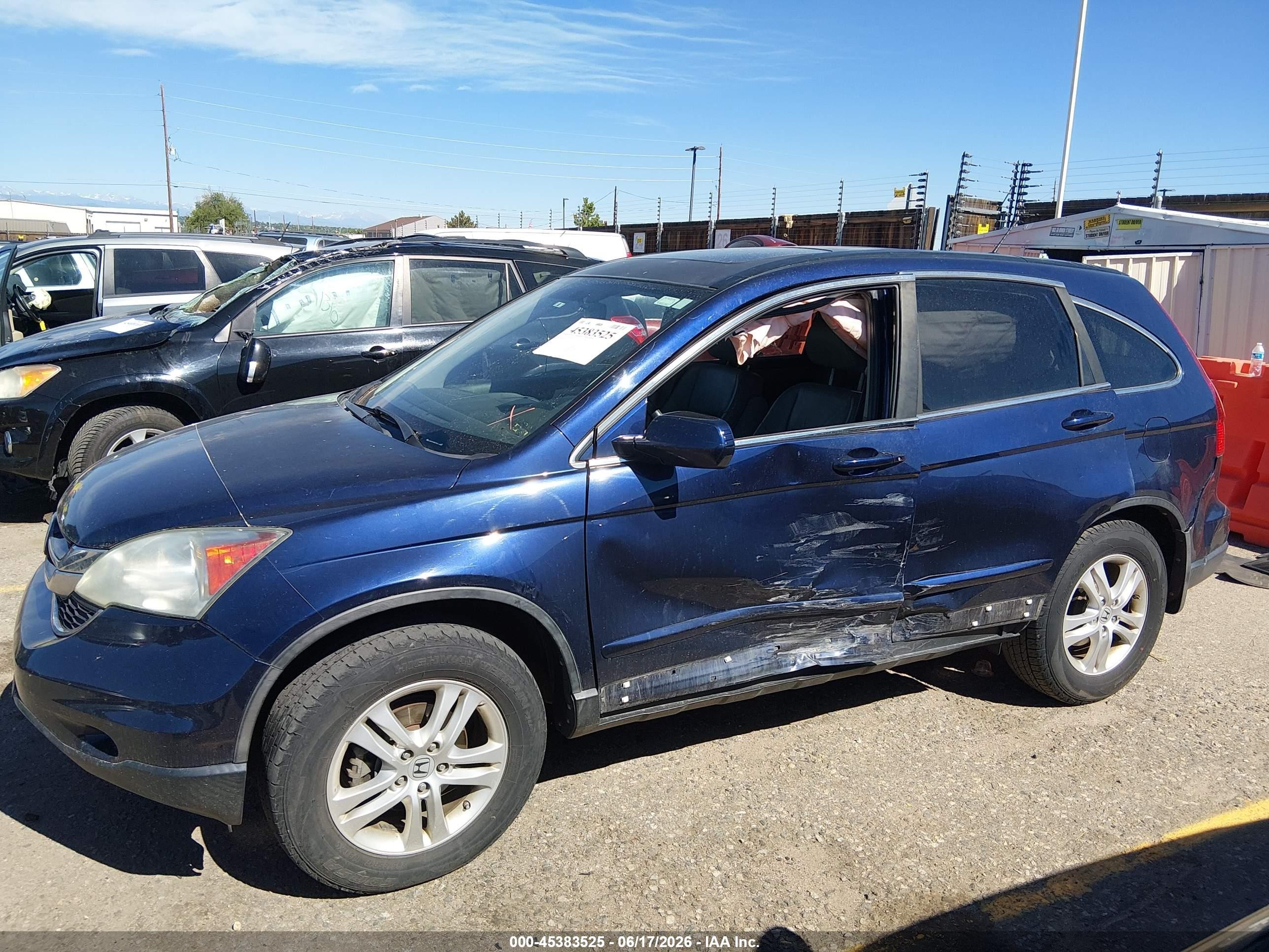 2011 Honda Cr-v Ex-l Navy vin: 5J6RE4H70BL014557