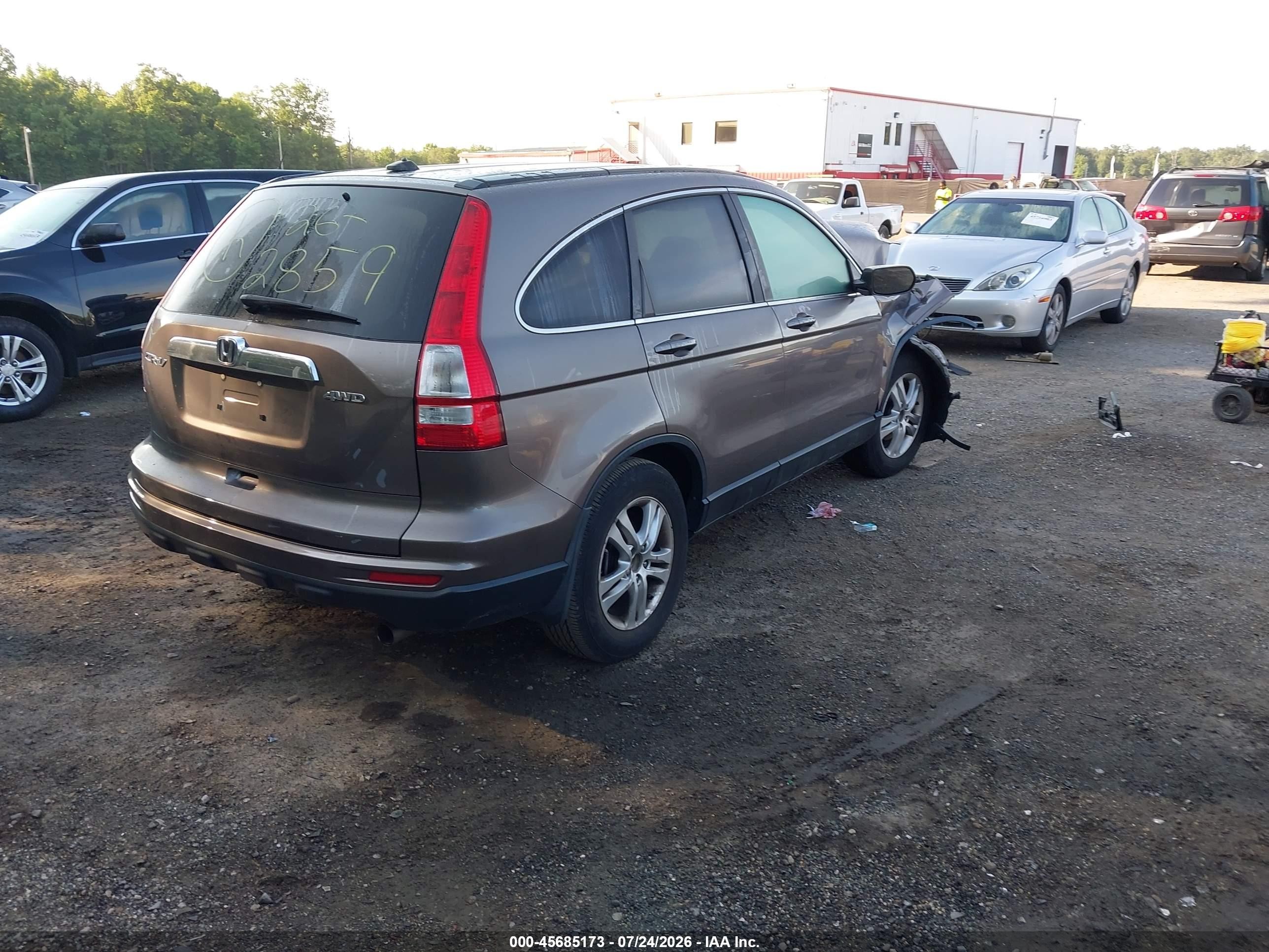 2011 Honda Cr-v Ex-l Champagne vin: 5J6RE4H70BL016325