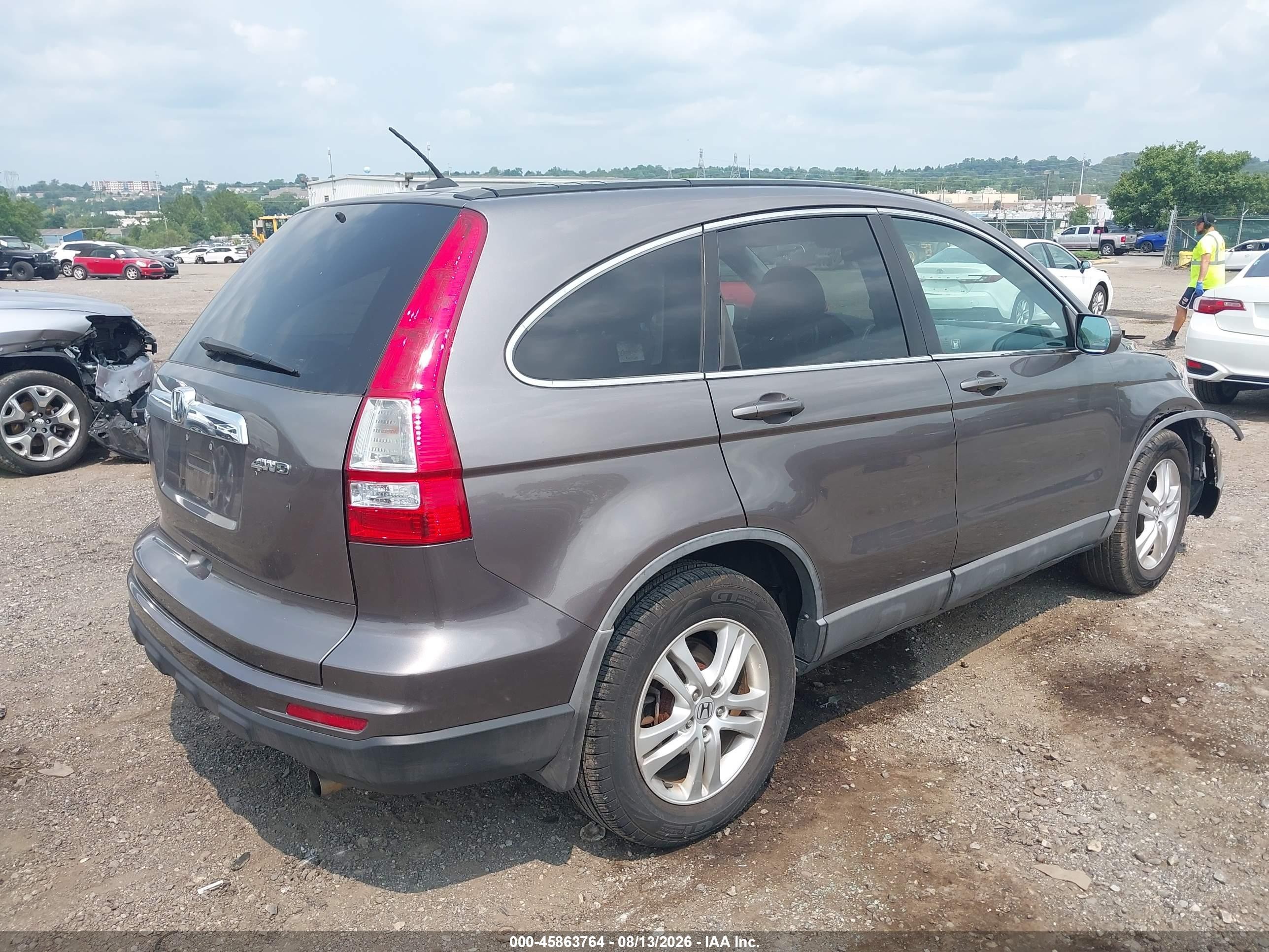 2011 Honda Cr-v Ex-l Серый vin: 5J6RE4H70BL041662