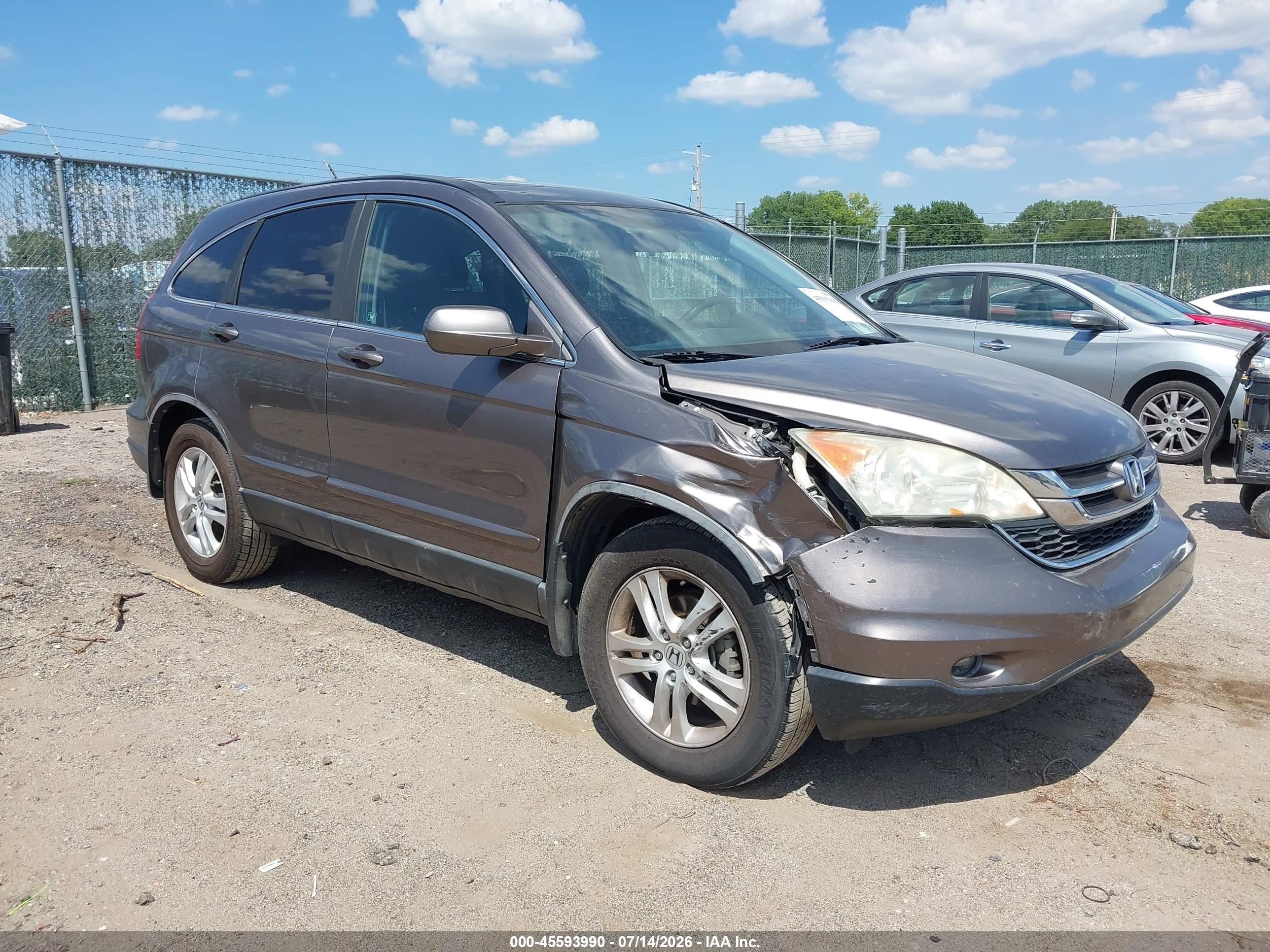 2011 Honda Cr-v Ex-l Gray vin: 5J6RE4H70BL053519