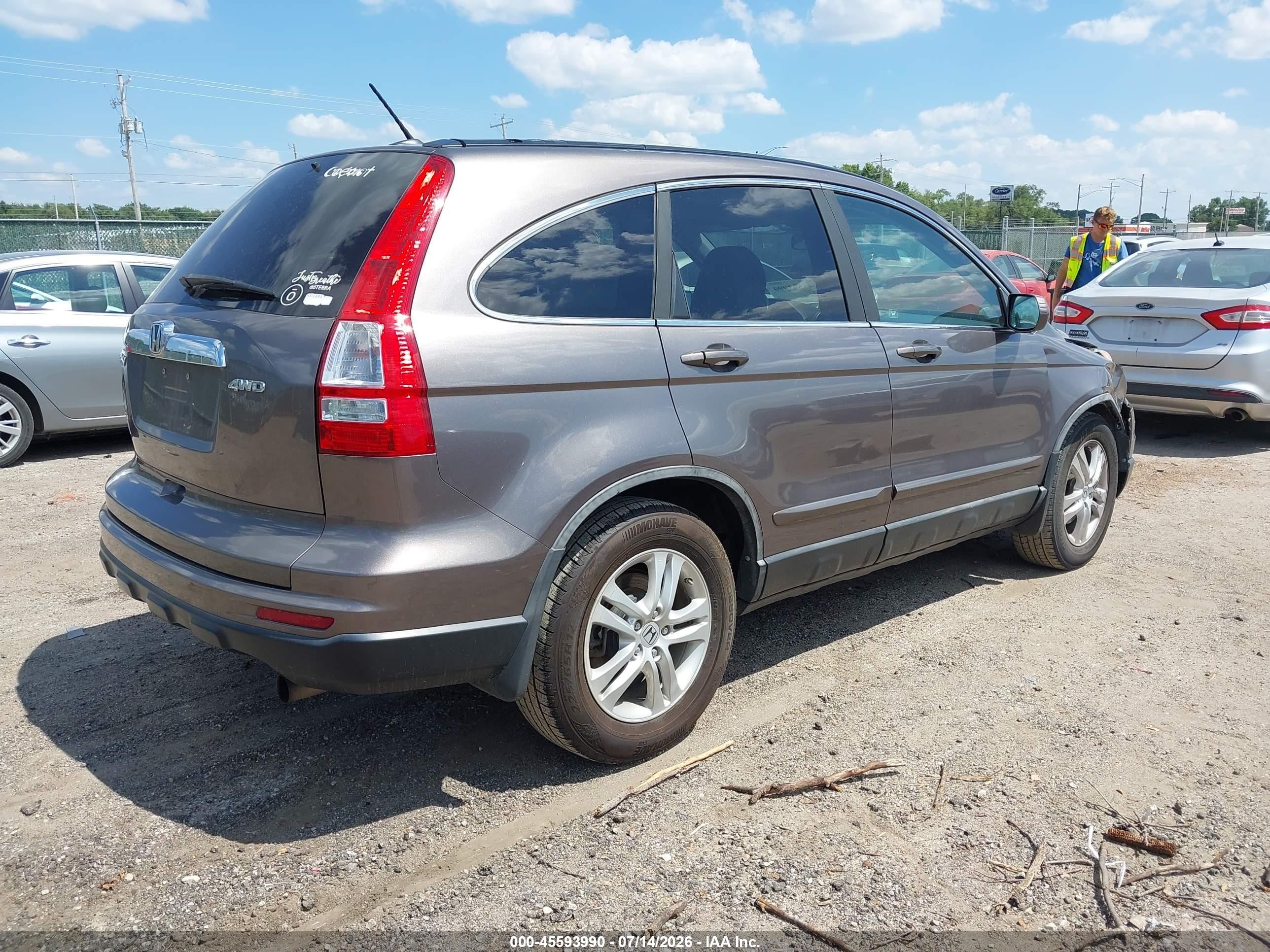 2011 Honda Cr-v Ex-l Серый vin: 5J6RE4H70BL053519
