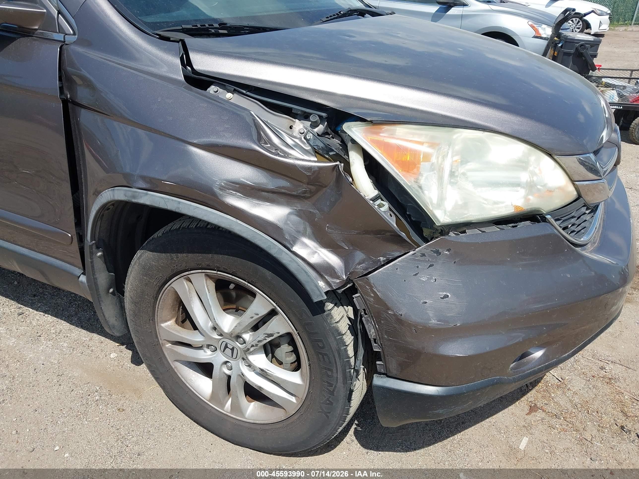 2011 Honda Cr-v Ex-l Серый vin: 5J6RE4H70BL053519