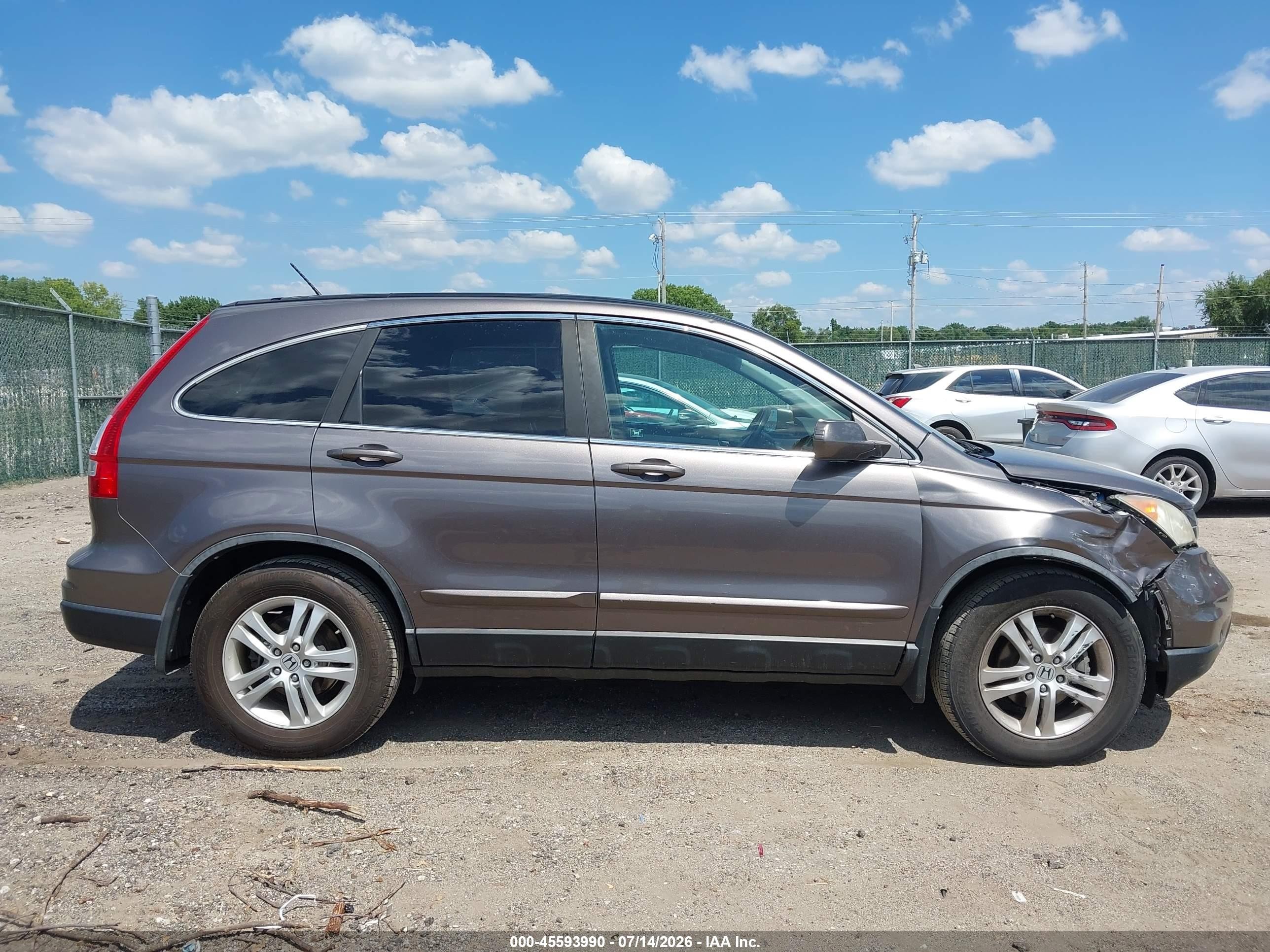 2011 Honda Cr-v Ex-l Серый vin: 5J6RE4H70BL053519