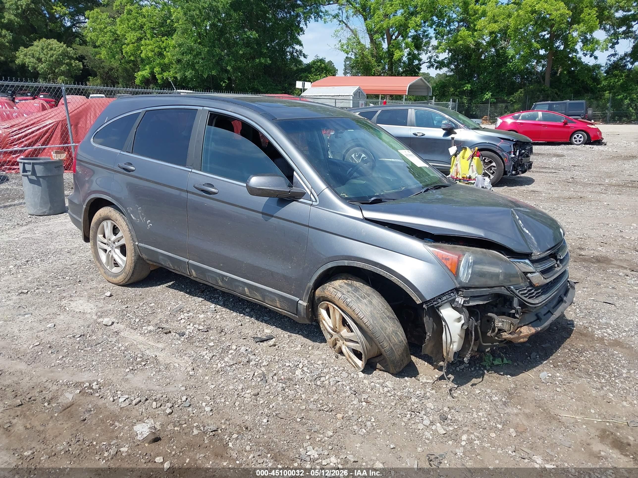 2011 Honda Cr-v Ex-l Gray vin: 5J6RE4H70BL053603