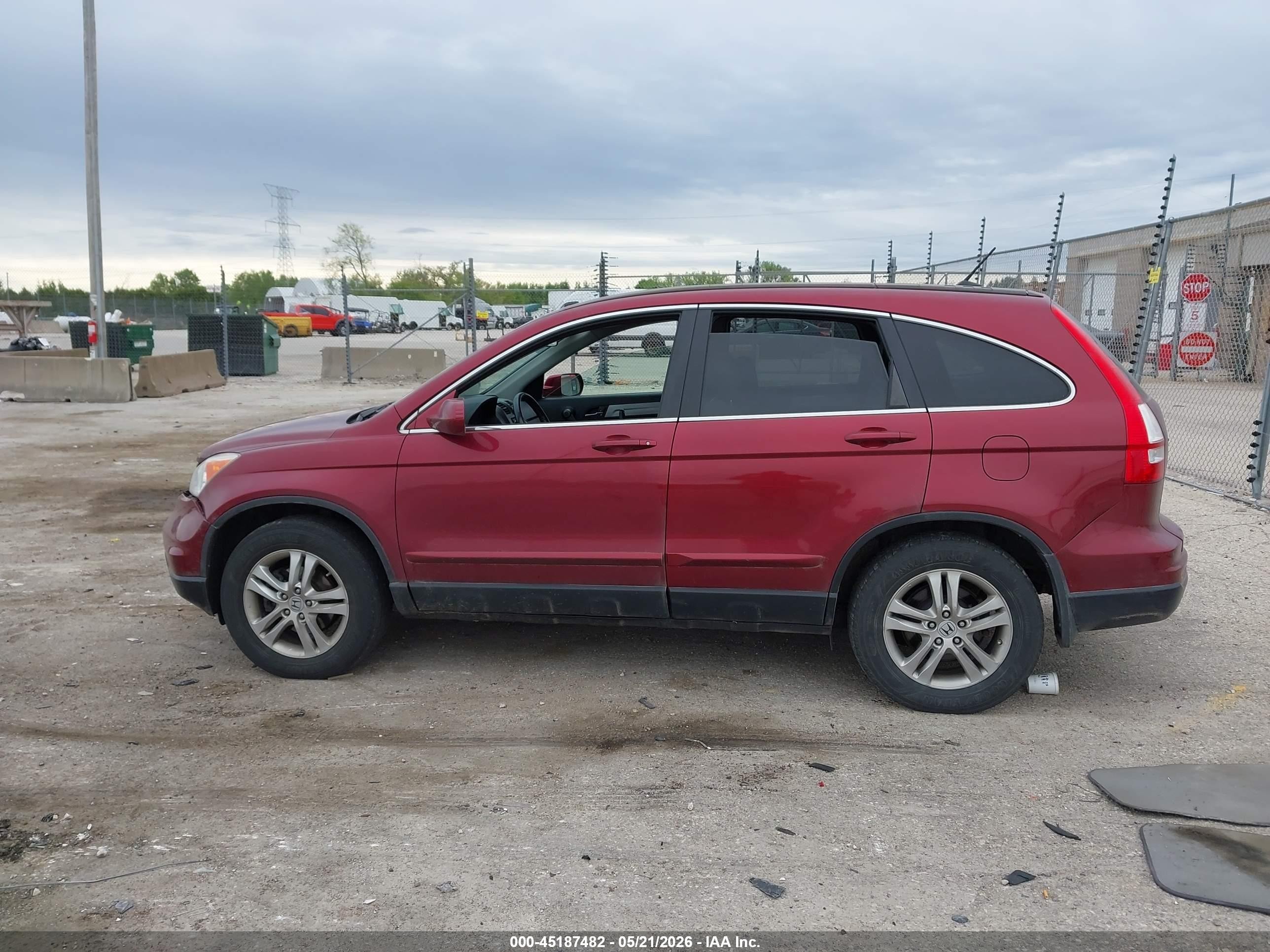 2011 Honda Cr-v Ex-l Red vin: 5J6RE4H70BL056324