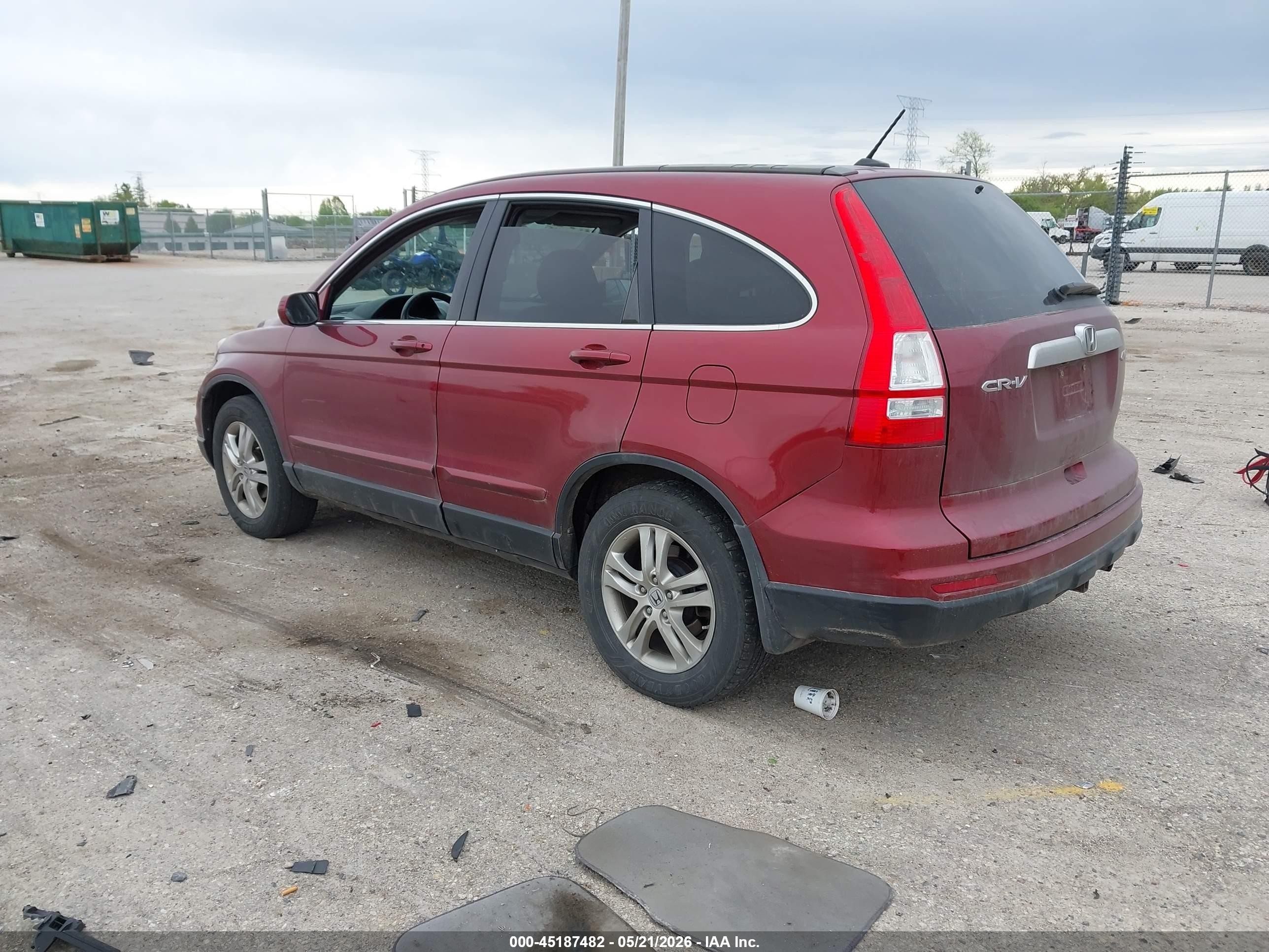 2011 Honda Cr-v Ex-l Red vin: 5J6RE4H70BL056324