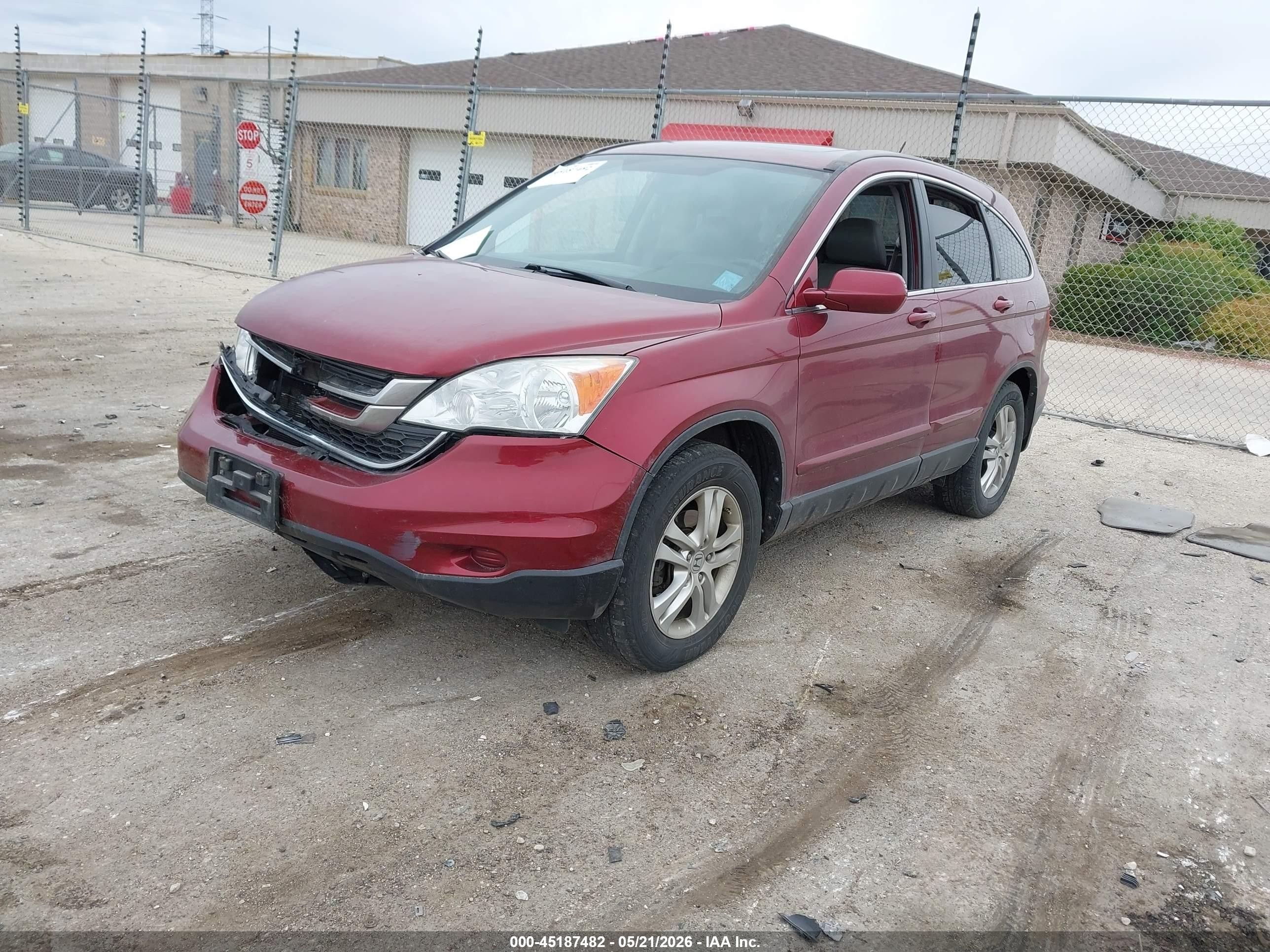 2011 Honda Cr-v Ex-l Red vin: 5J6RE4H70BL056324