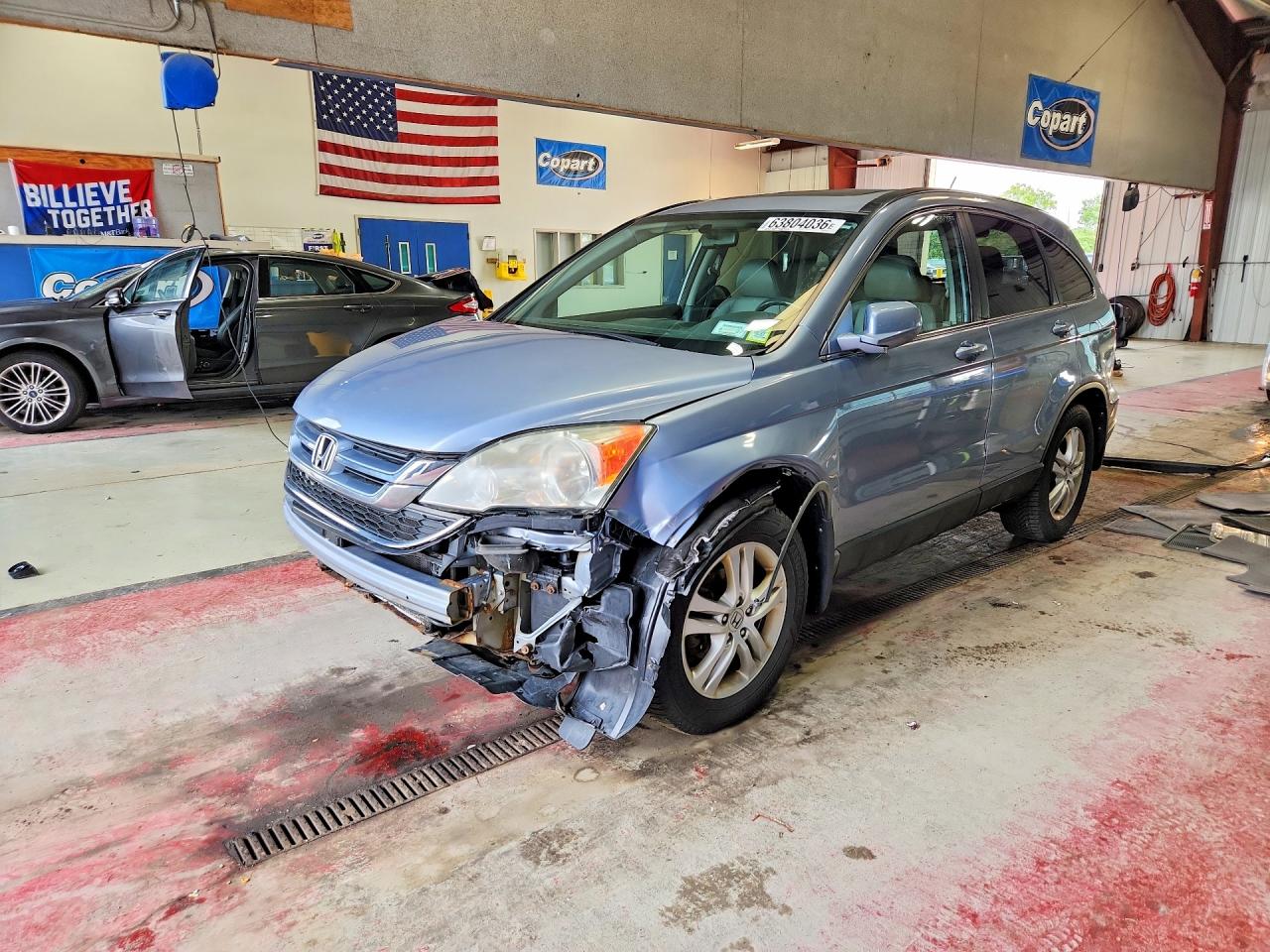 2011 Honda Cr-v Exl Turquoise vin: 5J6RE4H70BL066318