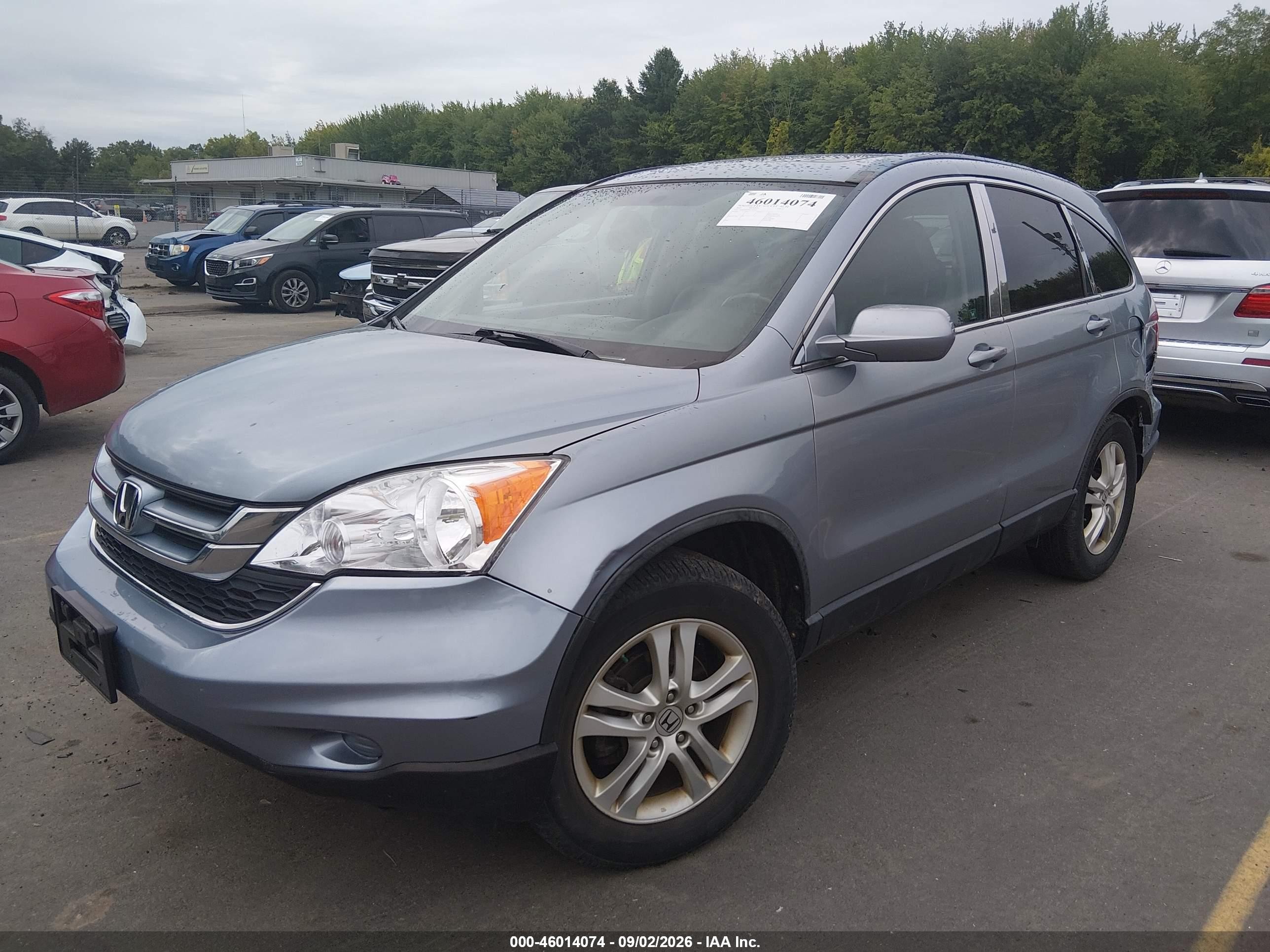 2011 Honda Cr-v Ex-l Gray vin: 5J6RE4H70BL085001