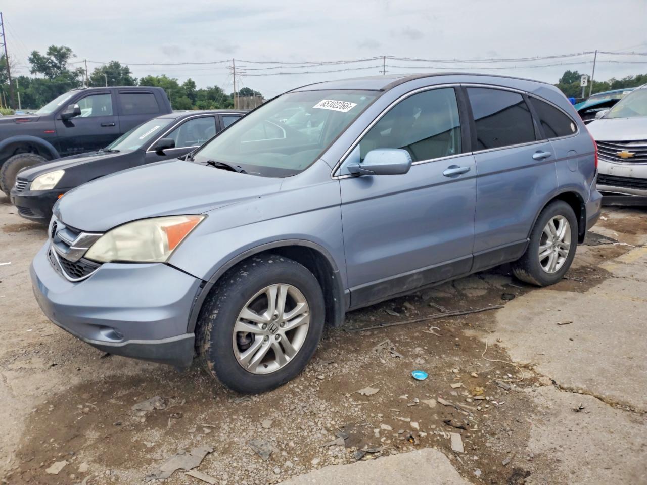 2011 Honda Cr-v Exl Blue vin: 5J6RE4H70BL112844